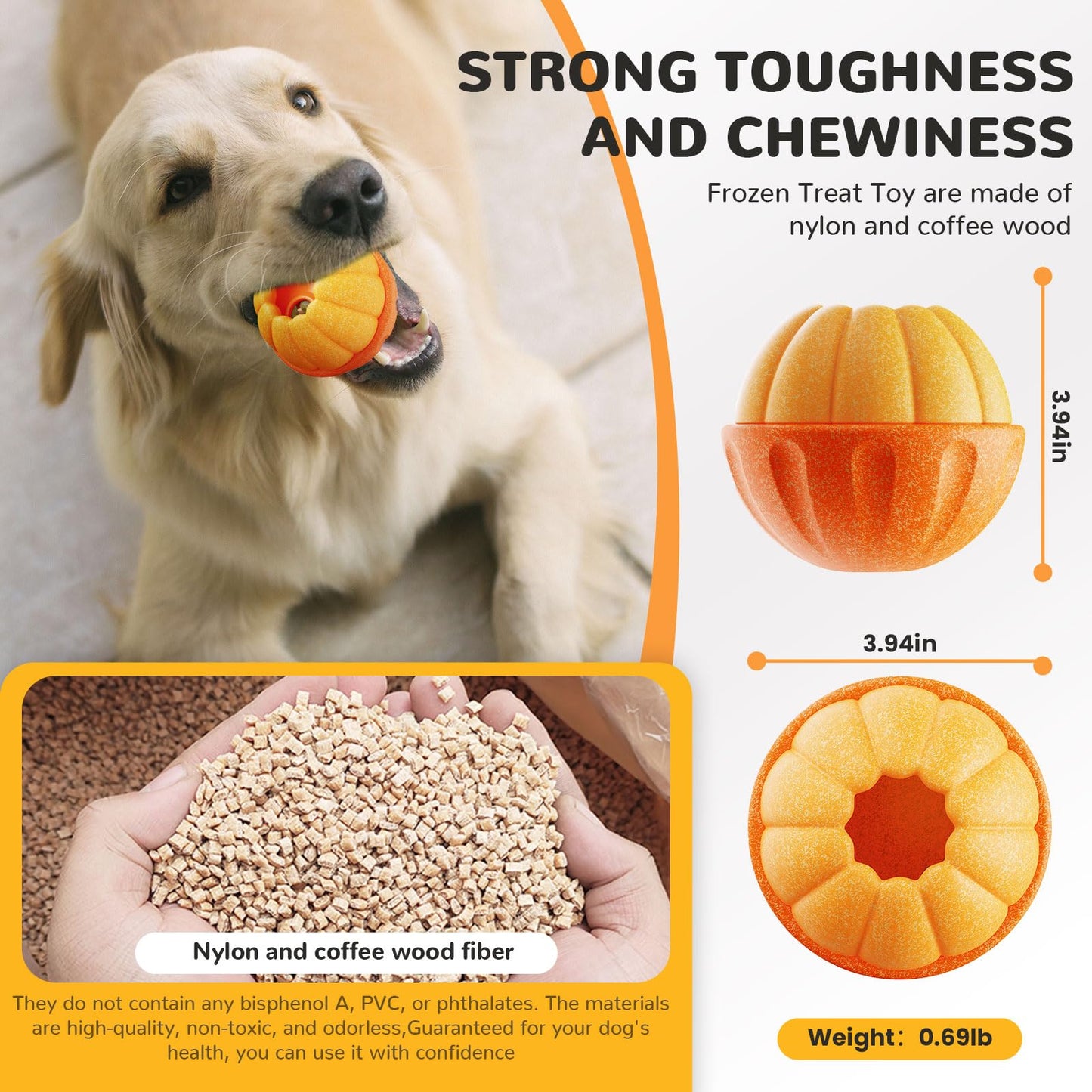 Frozen Treat Toy,Interactive Dogs Treat Toy for Aggressive Chewer, Freezable Fillable Dog Toys,Frozen Treats to Keep Dogs Busy and Reduces Anxiety,Treat Dispensing Dog Puzzle Toy,Easy to Clean