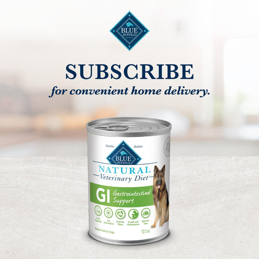 Blue Buffalo Natural Veterinary Diet GI Low Fat Gastrointestinal Support Wet Dog Food, Veterinarian's Prescription Required, Whitefish, 12.5-oz Can (Pack of 12)