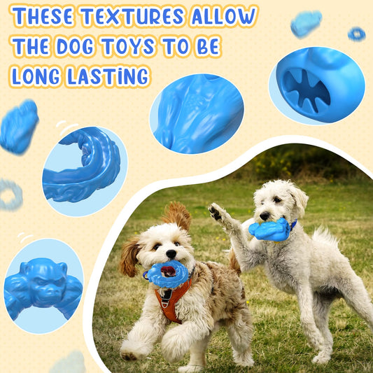 Zuykjeagle Dog Chew Toys for Aggressive Chewers Medium Small Dogs, Indestructible Non-Toxic Natural Rubber Tough Ring Chew Toys for Puppy Dog Teething Toys and Teeth Cleaning (Ring+Gorilla01)