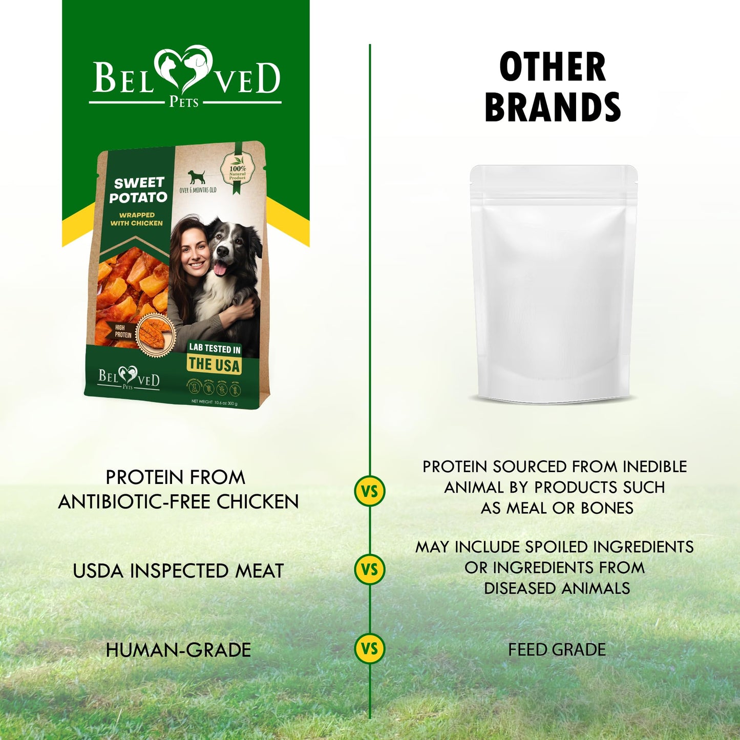 Dog Treats Sweet Potato Wrapped with Chicken 11 oz & Pet Natural Chew - Grain Free Dried Snacks in Bulk - Best Twists for Training Small & Large Dogs - Made for USA