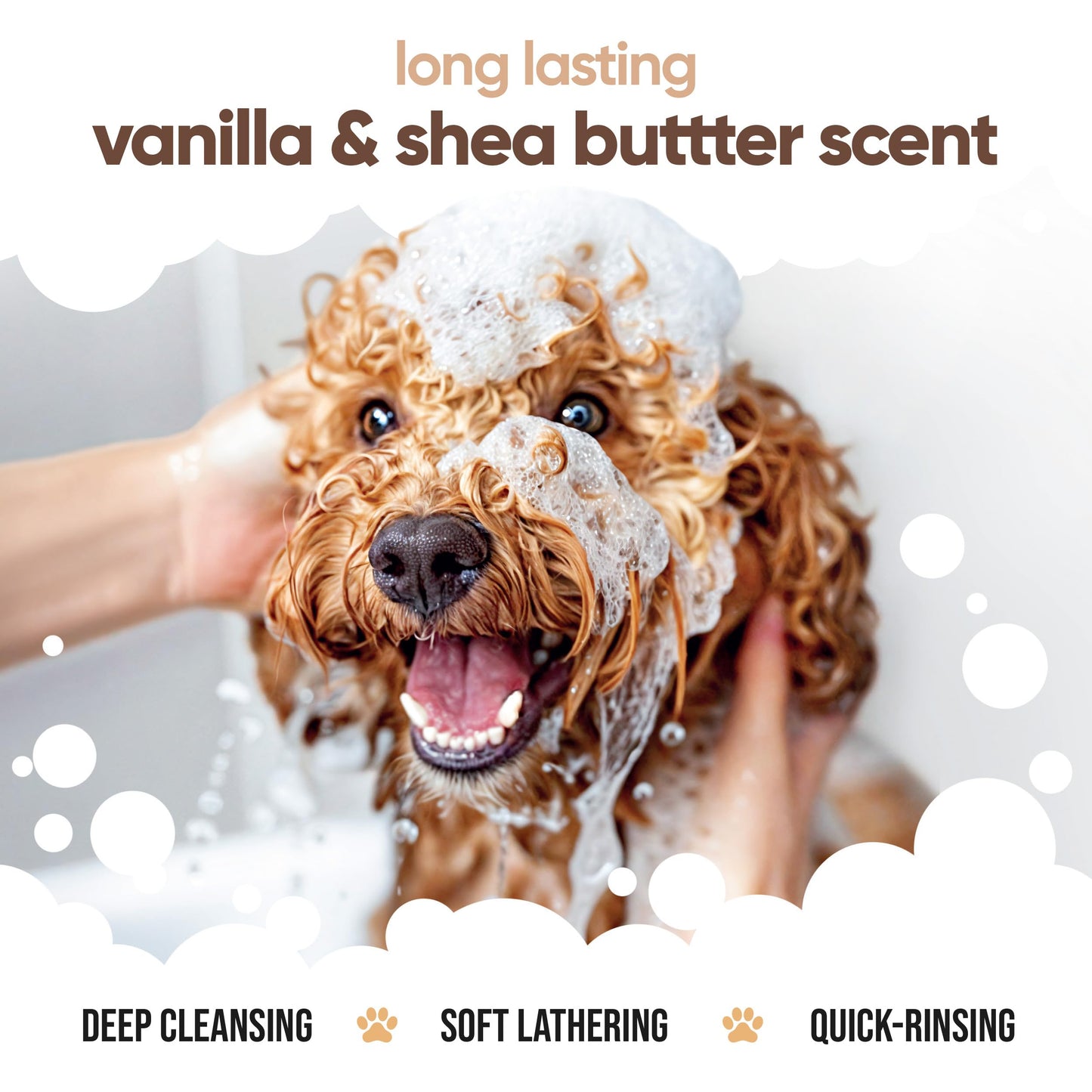 Buddycare Vanilla & Shea Butter Dog Shampoo - (16.90oz) Itch Relief & Dog Shampoo Sensitive Skin Care, Dog Shampoo and Conditioner, Premium Dog Grooming Supplies for All Breeds