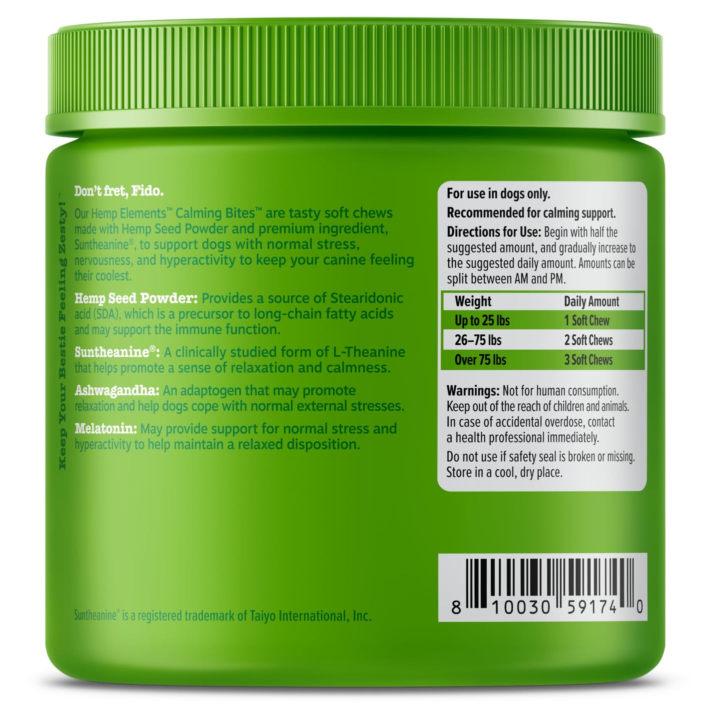 Zesty Paws Hemp Calming Chews for Dogs - Dog Hemp Calming Chews with Melatonin for Dogs for Stress, Travel, Check Ups, Thunderstorms, Separation Anxiety and More - Turkey - 90 Count