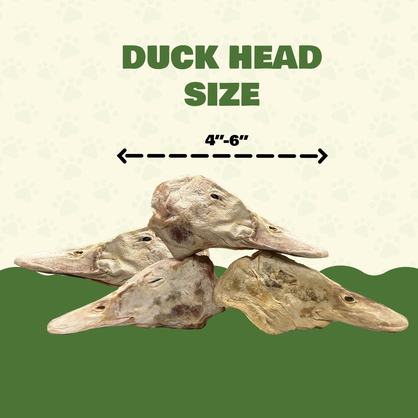 Benji & Louie Freeze Dried Duck Head - Whole Duck Head - Natural Healthy Dog Chews, Single Ingredient, 4 Count