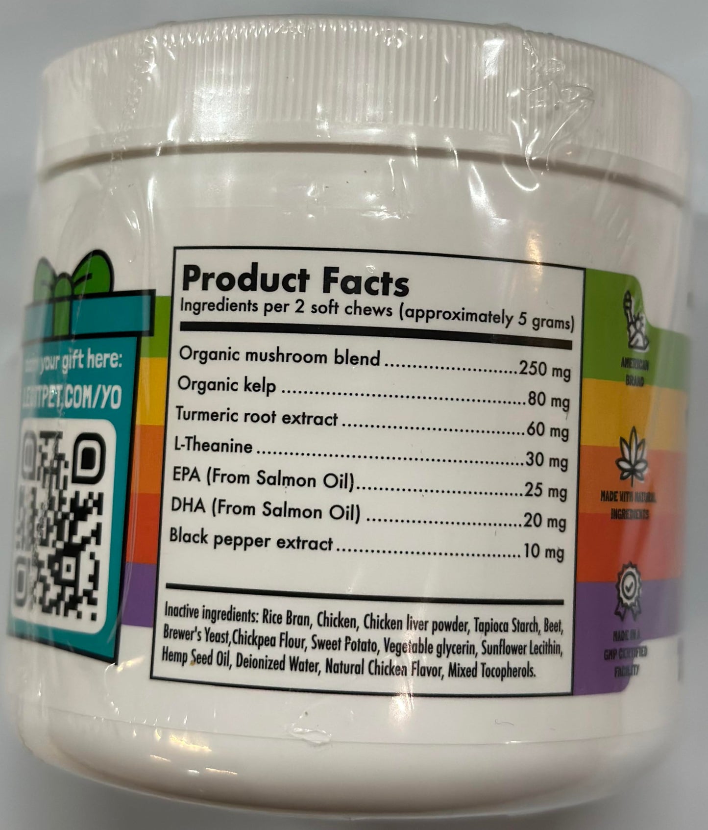 Wild Alaskan Salmon Oil for Dogs & Cats 32 oz and Mushroom Complex Treats for Dogs with Reishi Shiitake and Turkey Tail Mushrooms for Cognition and Immune Boosting Supports 120 Chews