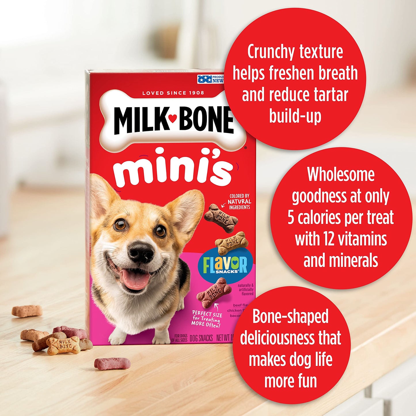 Milk-Bone Mini's Flavor Snacks Dog Treats, 36 Ounce