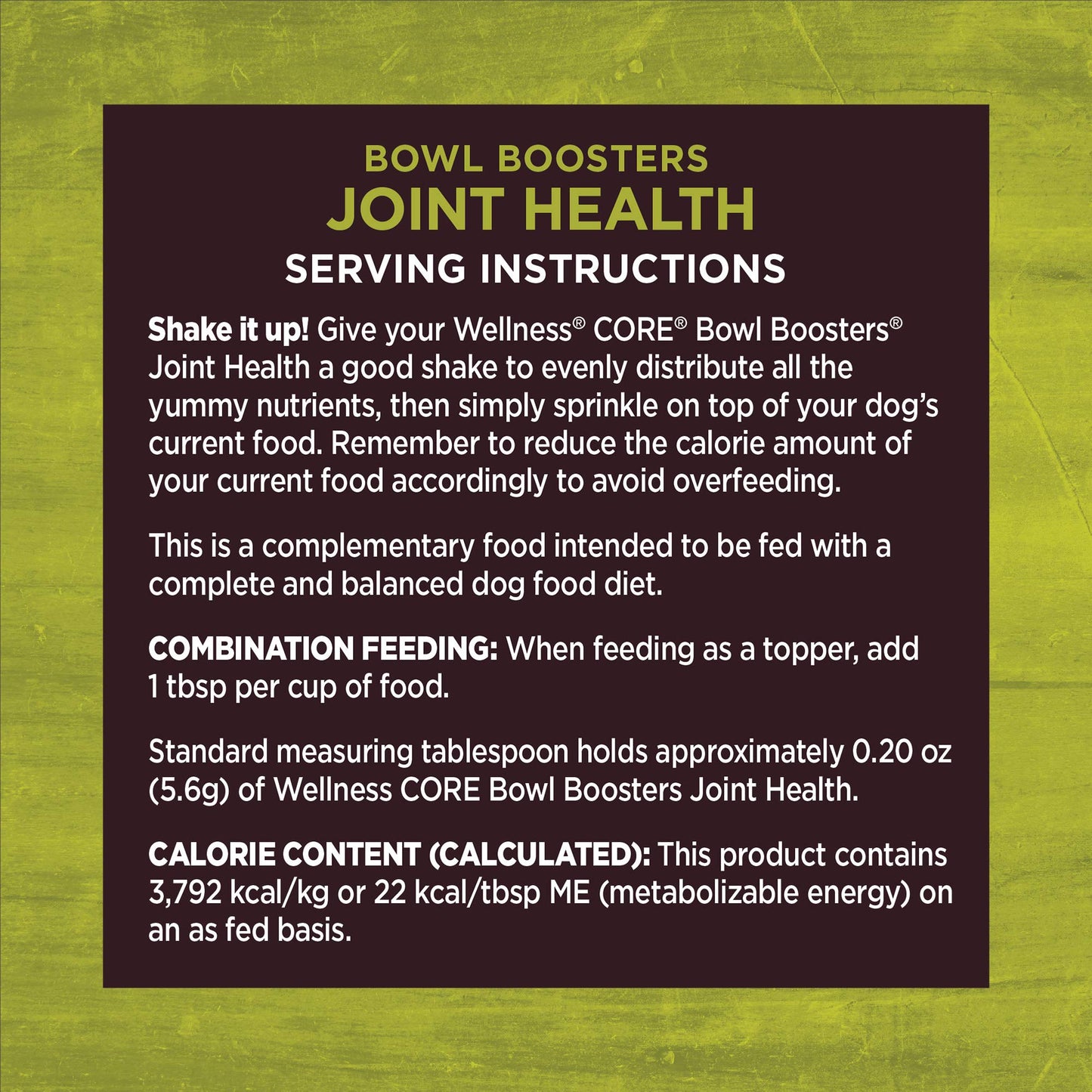 Wellness Bowl Boosters, Dog Food Topper for Small, Medium, & Large Breeds, Grain Free, Natural, Freeze Dried, Joint Health Chicken, 4 Ounce Bag (Pack of 1)