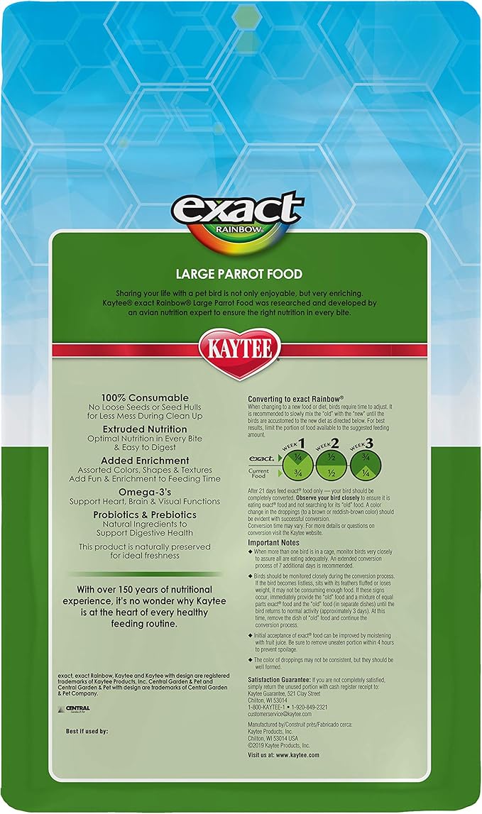 Kaytee Exact Rainbow Large Parrot 2.5lb