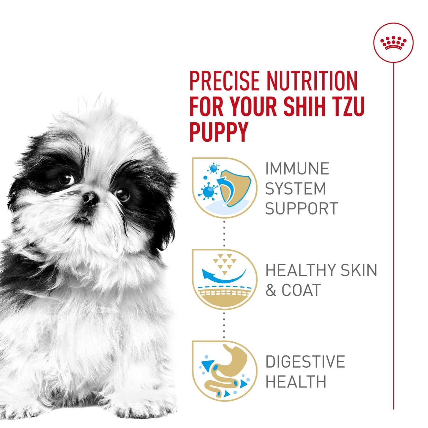 Royal Canin Breed Health Nutrition Shih Tzu Puppy Dry Dog Food, 2.5 lb Bag