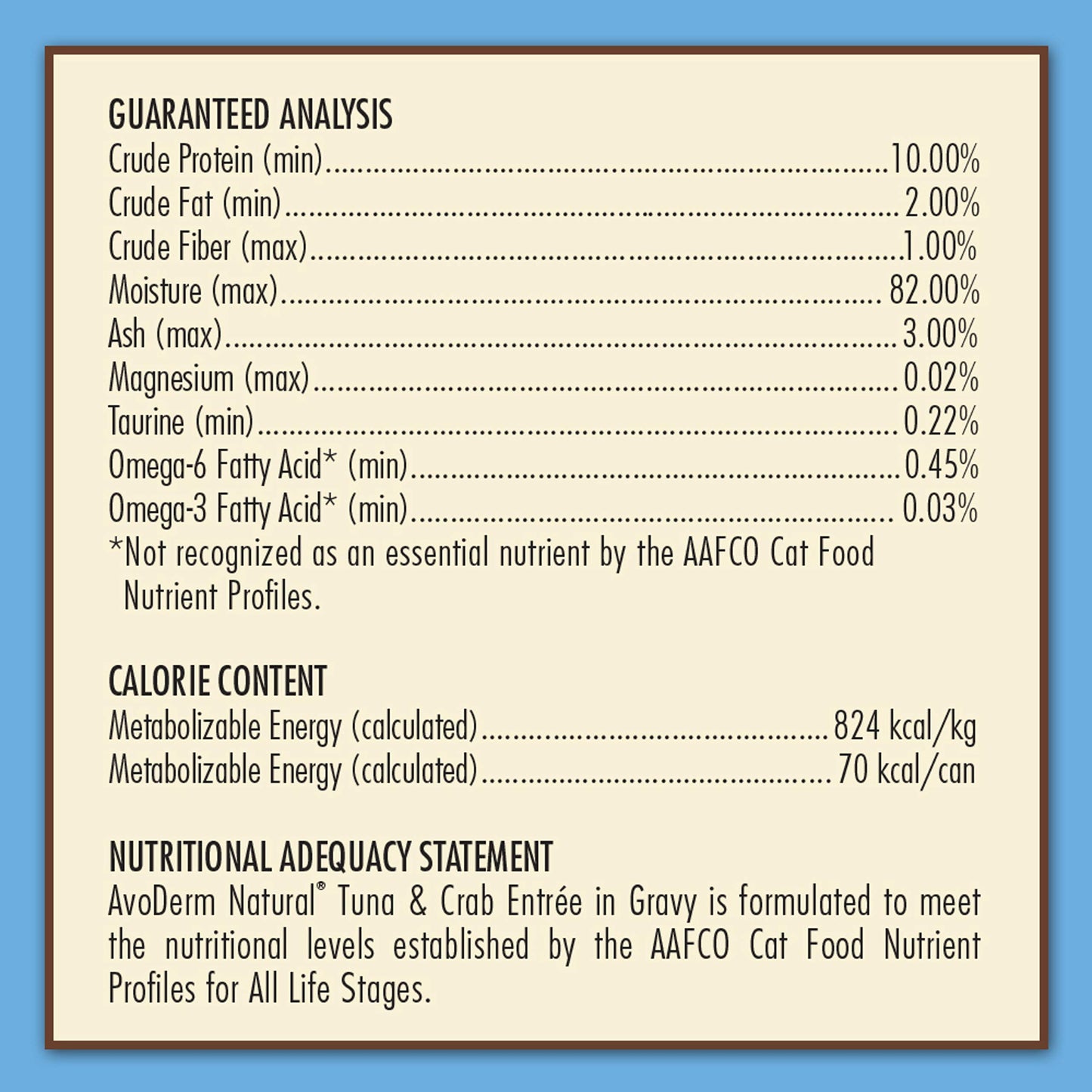 AvoDerm Natural Grain Free Wet Cat Food, Tuna & Crab in Gravy, 5 oz Can (Pack of 24)