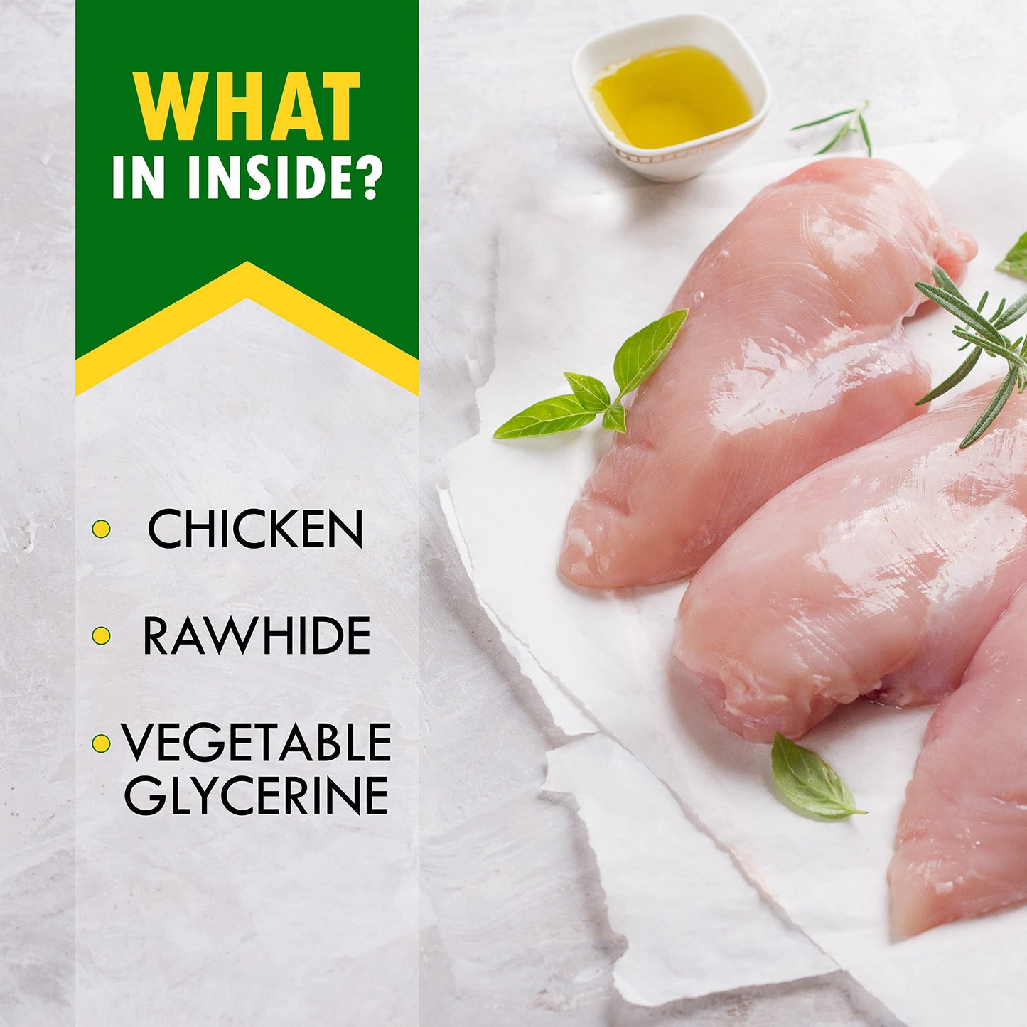 Dog Treats Rawhide Sticks 11 oz Wrapped with Chicken Pet Natural Chew Treats - Grain Free Meat & Human Grade Dried Snacks - Best for Small & Large Dogs (10.6 Ounce (Pack of 1), Rawhide Sticks)