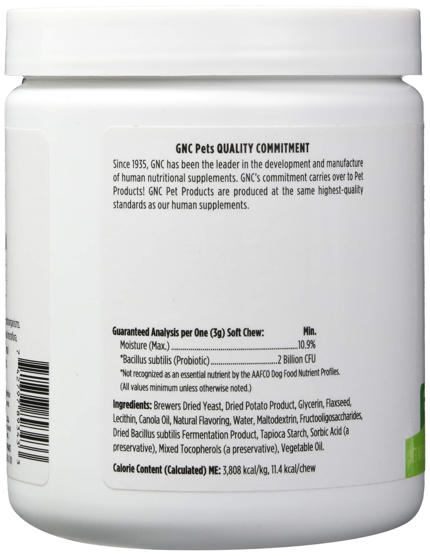 GNC Pets Advanced Digestion Dog Supplements, Soft Chew Digestive Support with Flaxseed & Probiotics for Gut Health, Chicken Flavor Vitamins & Enzymes Supplement for All Dogs, 90 Count