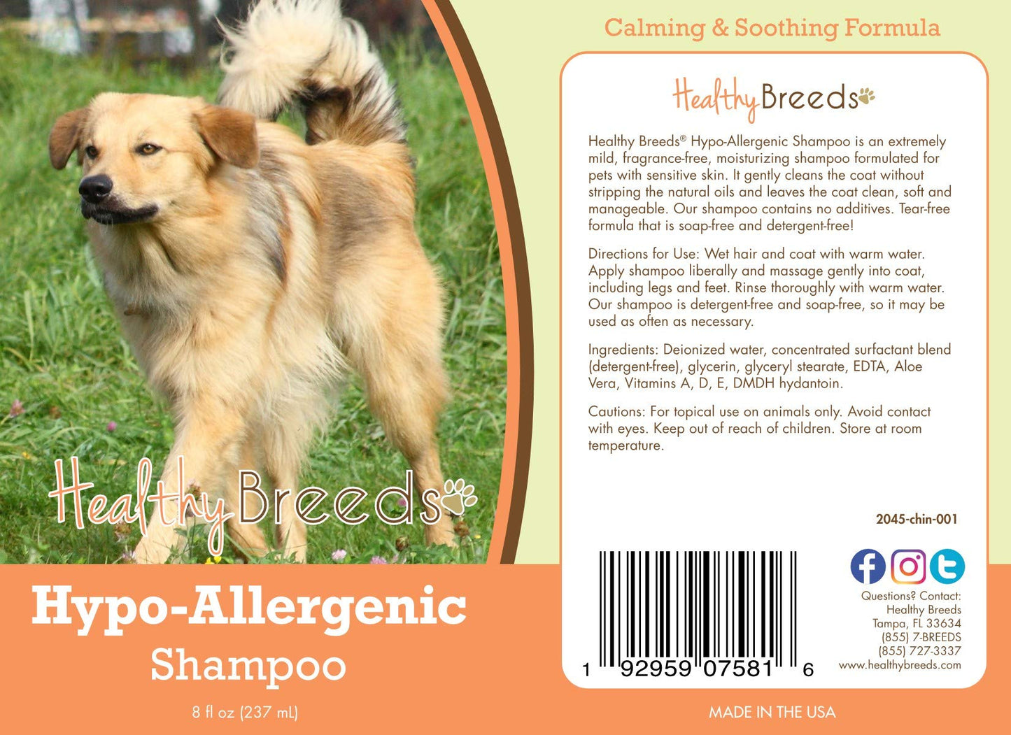 Healthy Breeds Chinook Hypo-Allergenic Shampoo 8 oz