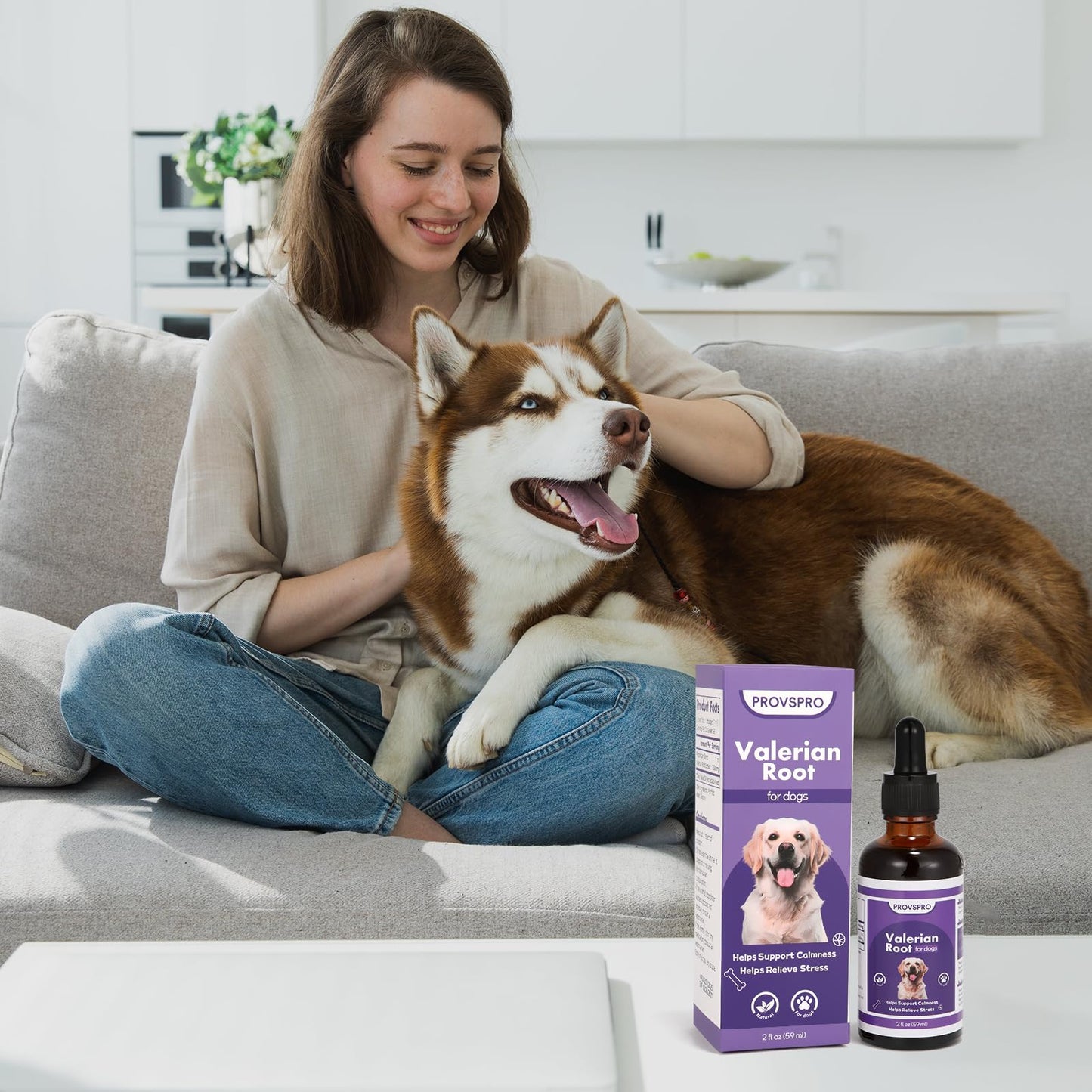 Valerian Root for Dogs, Valerian Root for Anxiety and Stress Relief in Dogs, Herbal Supplement to Help Support Calmness, Dog Sedative Calming Drops for Dogs, 2 fl oz