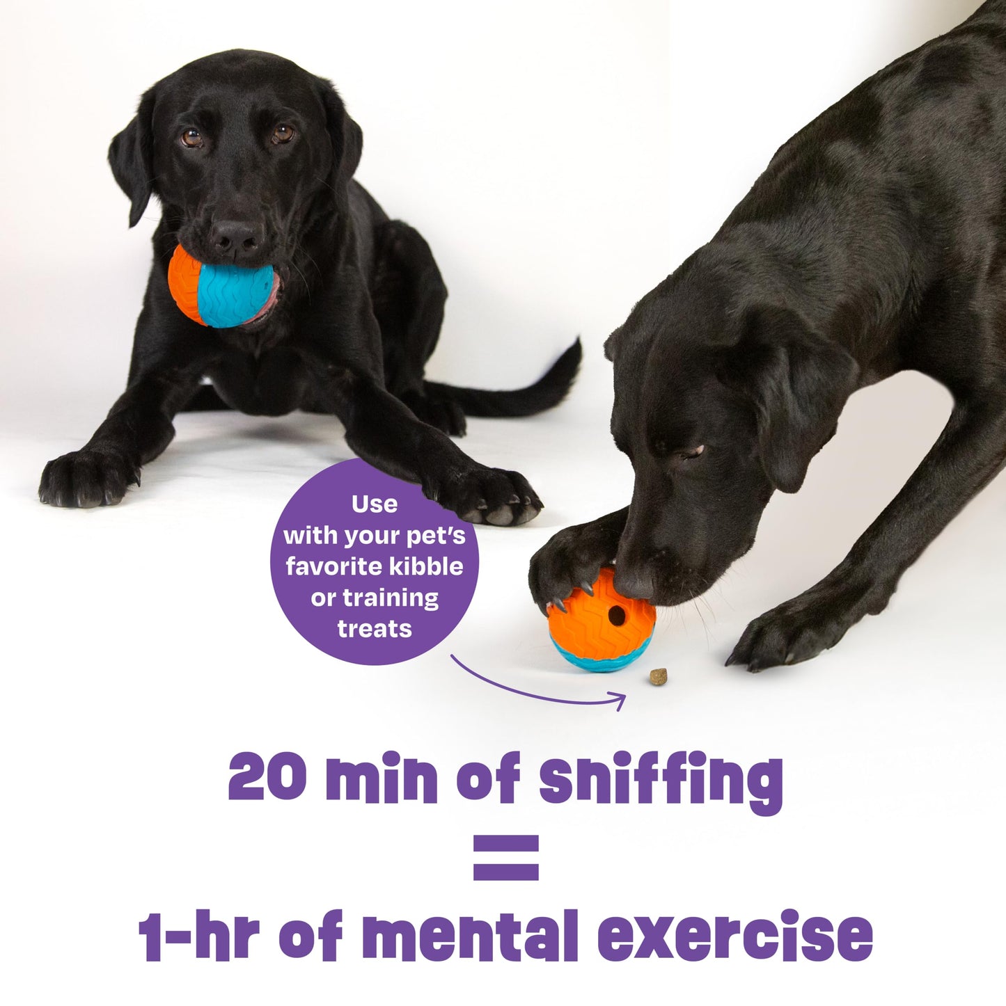 Brightkins Tough & Tumble 2-Piece Texture Ball Small, Enrichment Puppy Essentials, Dog Birthday Treat Pouch Gifts, Training Dog Accessories, Travel Squeez Pouch, Slow Feeder Dispensing Container