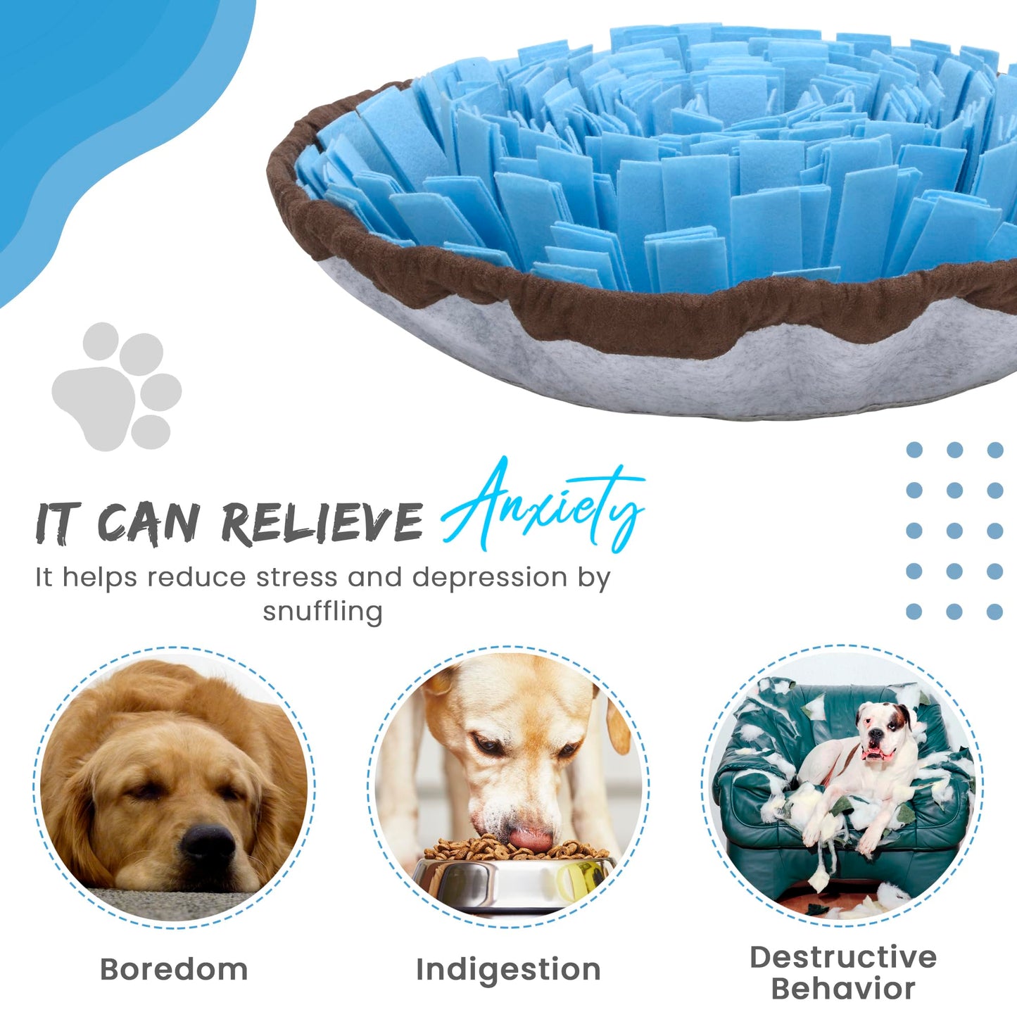 Meifsou Dog Anxiety Vest, Skin-Friendly Thunder Jacket for Dogs, Dog Calming Shirt for Thunder, Fireworks, Vet Visits and Separation - Keep Pet Calm Without Medicine & Training, Anti Anxiety for Dogs