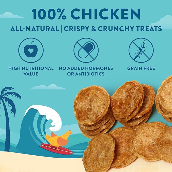 Just Chicken Chips | Single Premium Ingredient & Healthy Treats | All Natural Training Treats for Small, Medium, and Large Dog Breeds | Made in USA - 16oz