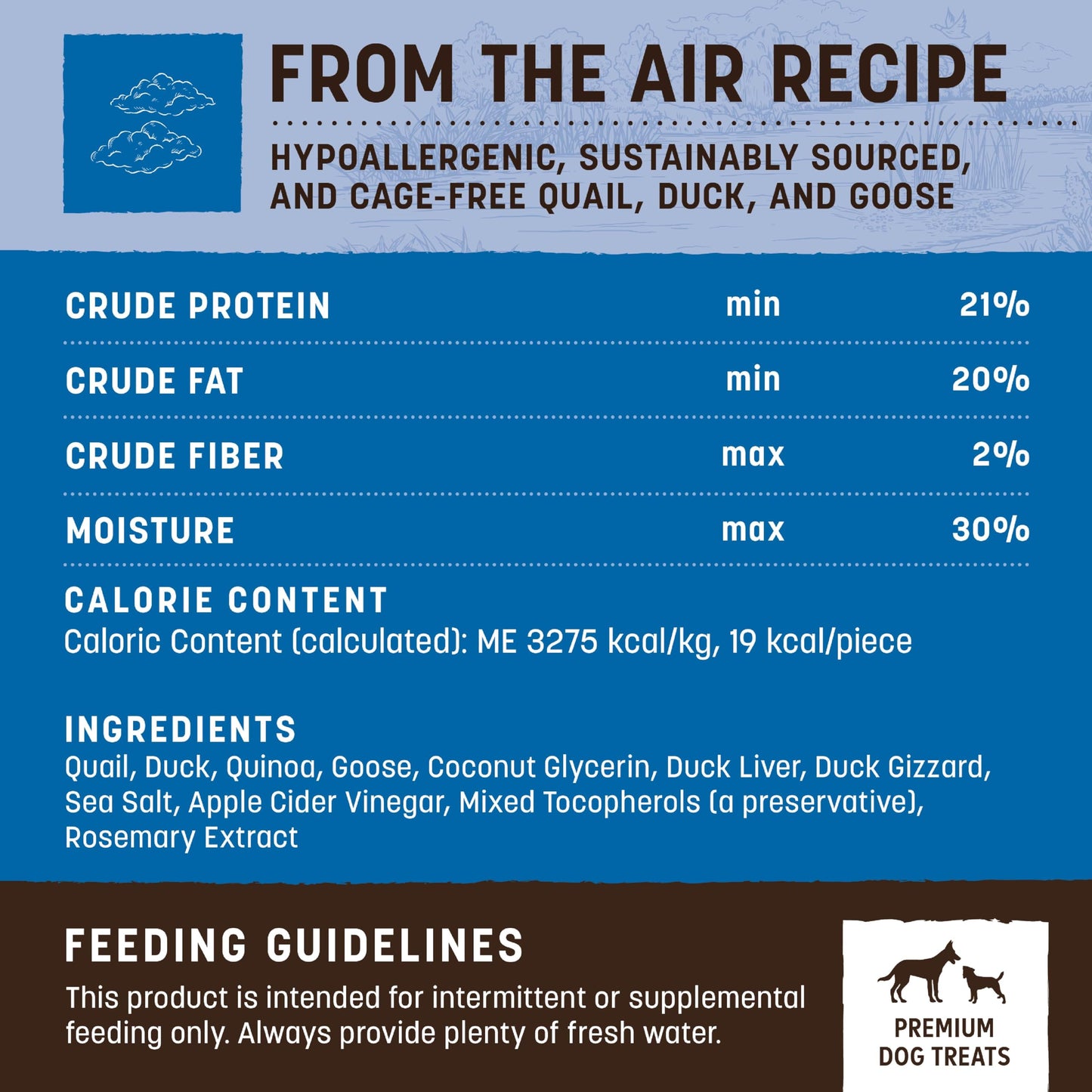 Earth Animal Wisdom Air-Dried from The Air Recipe Premium Natural Jerky Strips Dog Treats, 4 oz. Bag