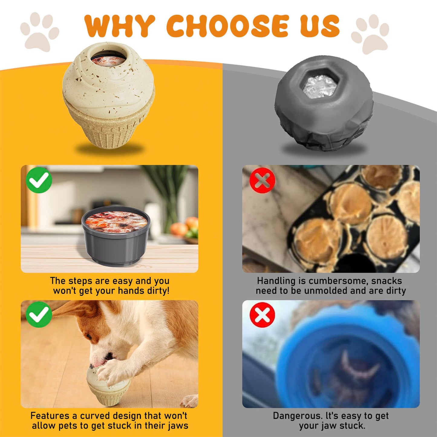 Frozen Treat Dispenser & Chew Toy for Aggressive Chewers - Interactive Dog Toy with Freezable Snack Box, Mental Stimulation for Large Breed Dogs, Unbreakable Design