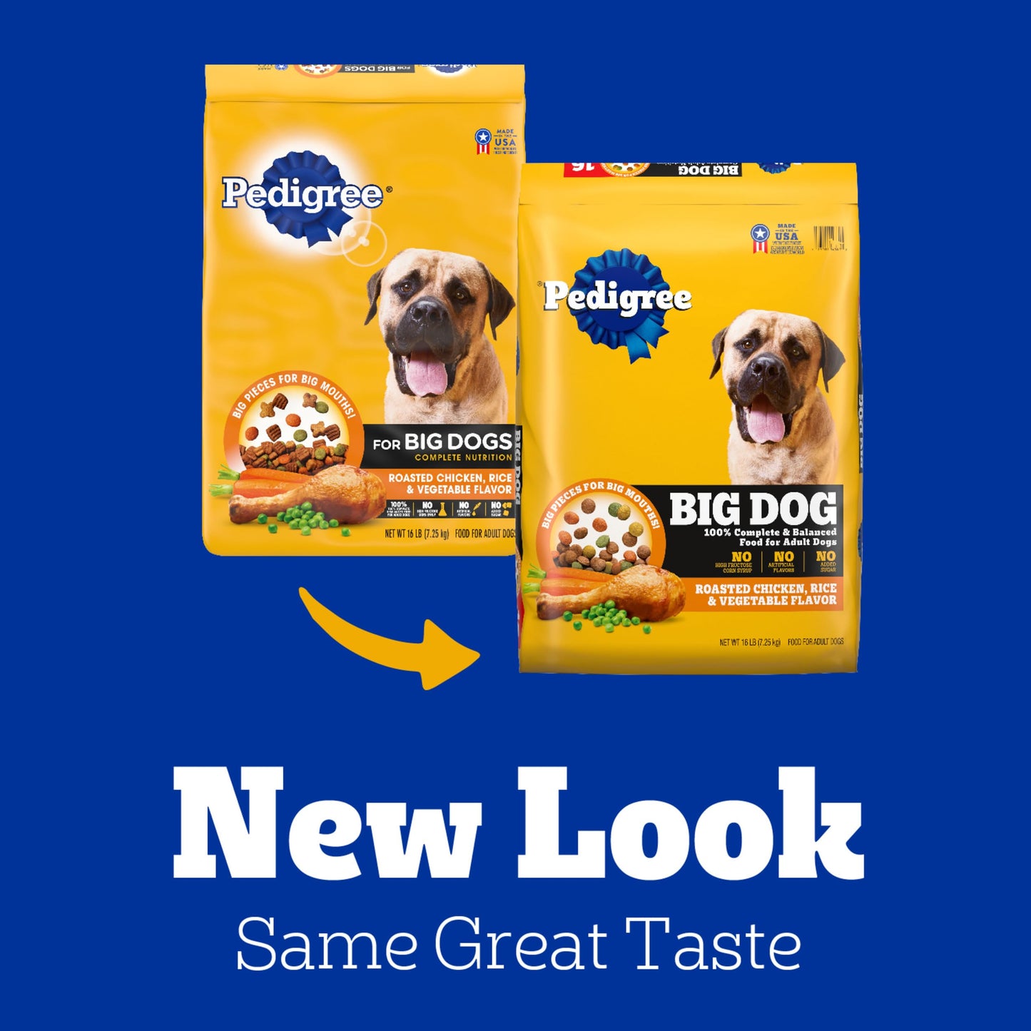 Pedigree Complete Nutrition Big Dog Dry Dog Food, Roasted Chicken, Rice and Vegetable Flavor, 16 lb. Bag