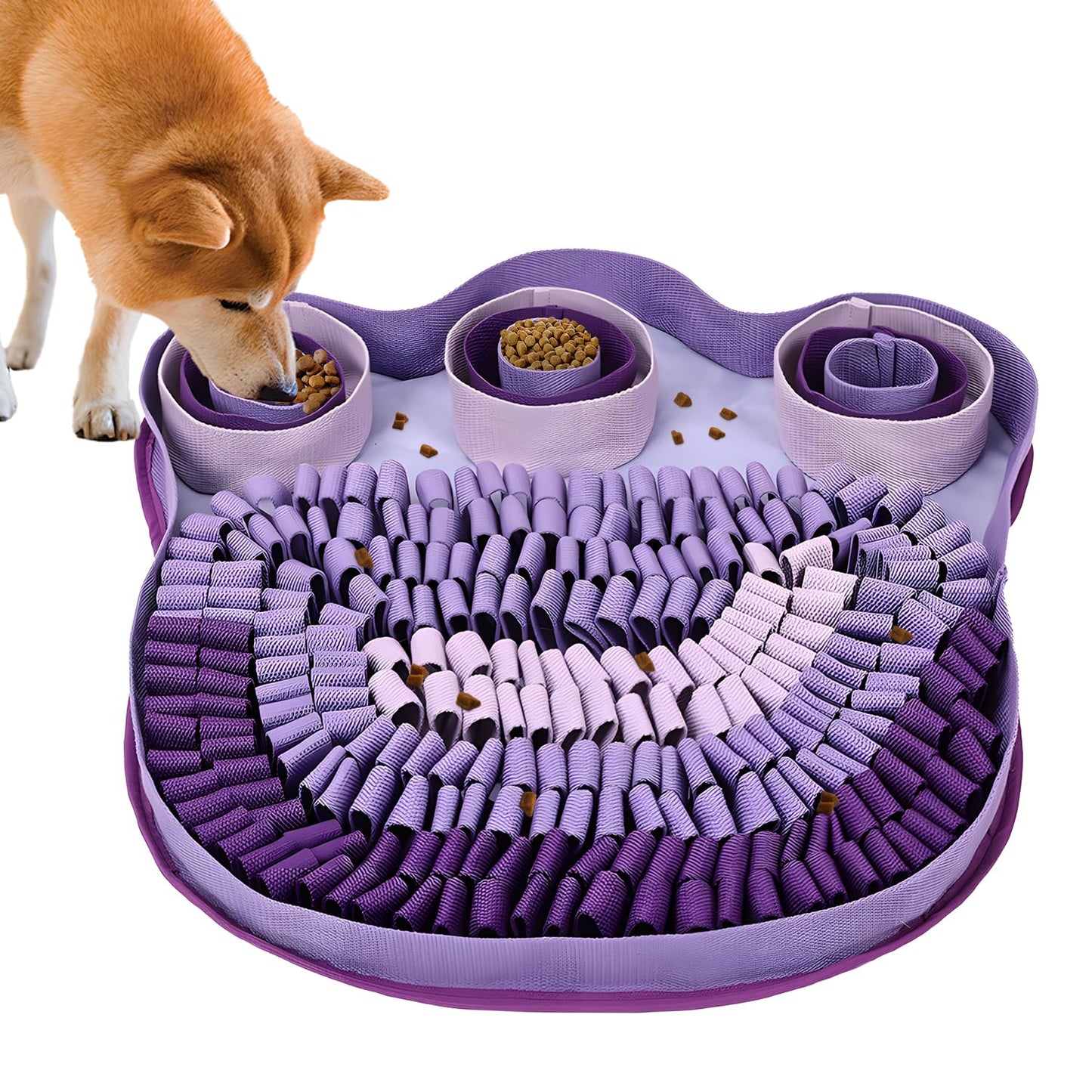 Snuffle Mat for Dogs - Interactive Sniff Mat & Slow Feeder for Dog Training, Stress Relief & Natural Foraging - Non-Slip, Portable, Durable - Purple