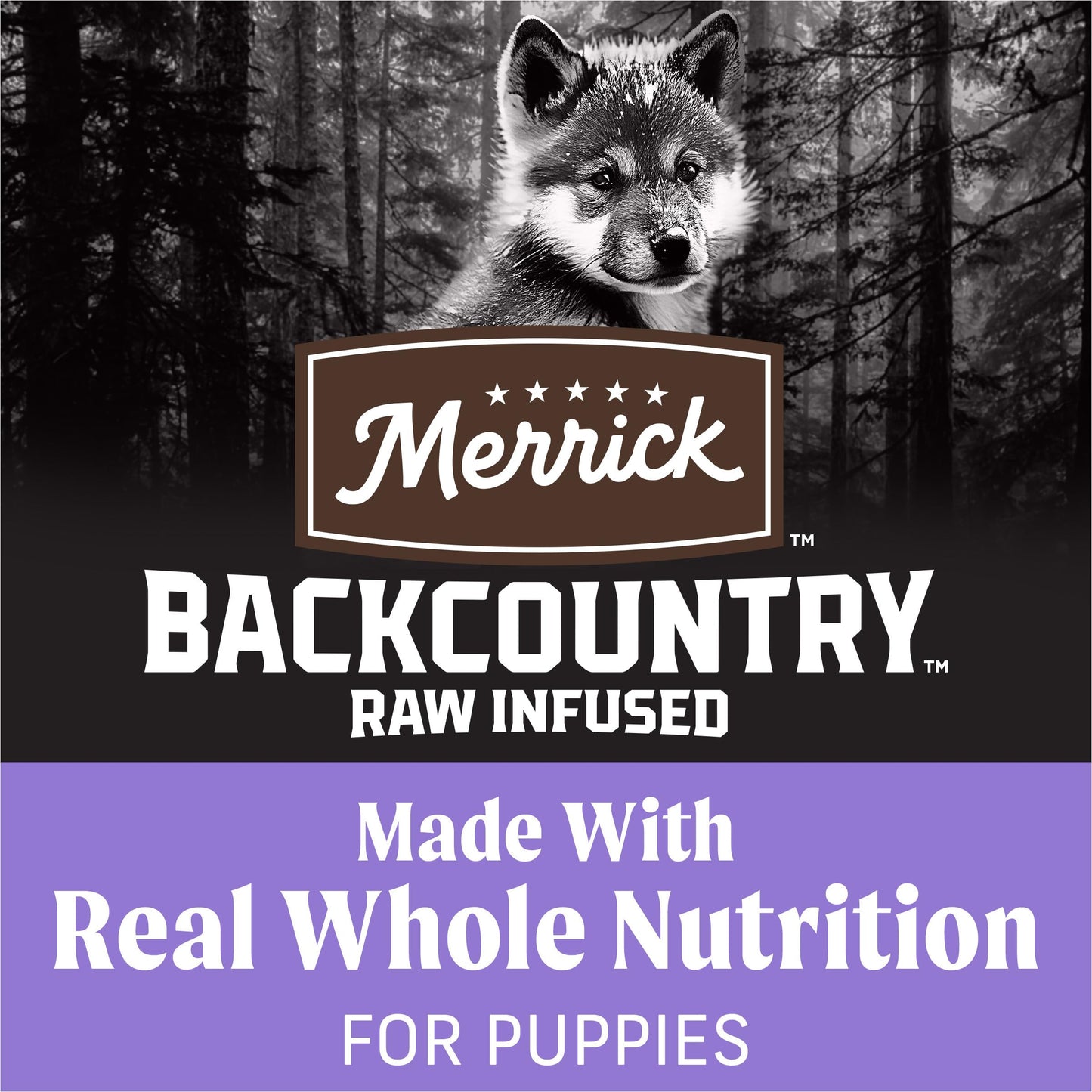 Merrick Backcountry Grain Free Dry Puppy Dog Food, Kibble with Freeze Dried Raw Pieces, Chicken Recipe - 20.0 lb. Bag