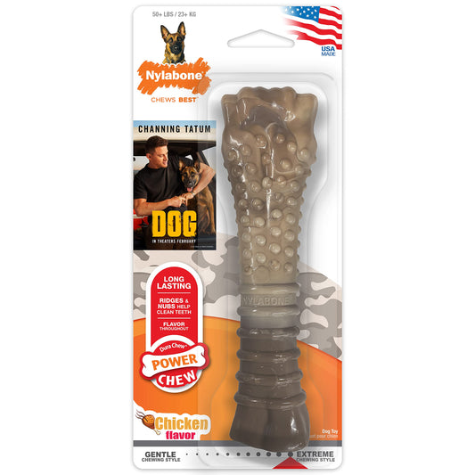 Nylabone Power Chew Camo Dog Toy - Dog Toys for Aggressive Chewers - Indestructible Dog Toys for Aggressive Chewers Large Breed - For Extra Large Dogs - Chicken Flavor X-Large/Souper - 50+ lbs.