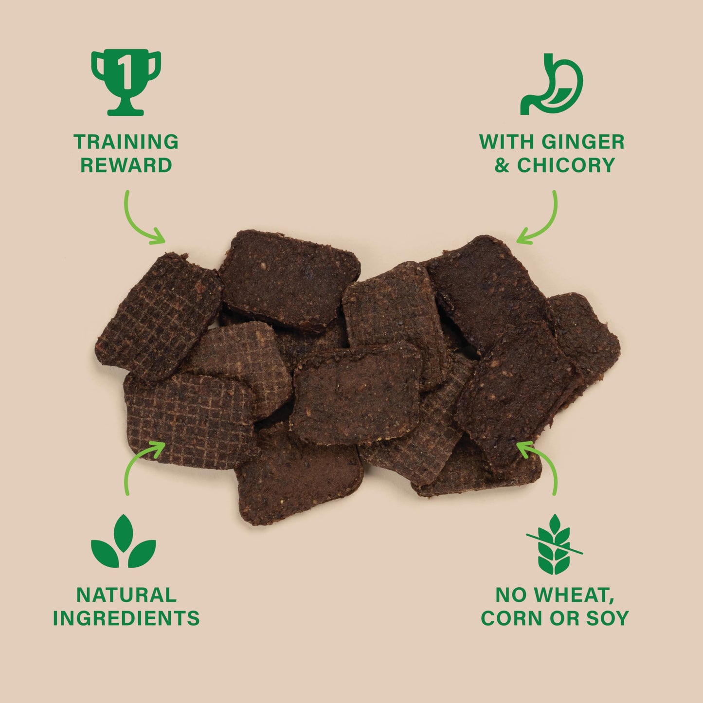 W&G Kangaroo and Ginger Soft Jerky for Dogs, Limited Ingredient Dog Treats, Hypoallergenic Alternative to Chicken Beef, Promotes Healthy Digestion, All-Natural Training Rewards, 3.5oz