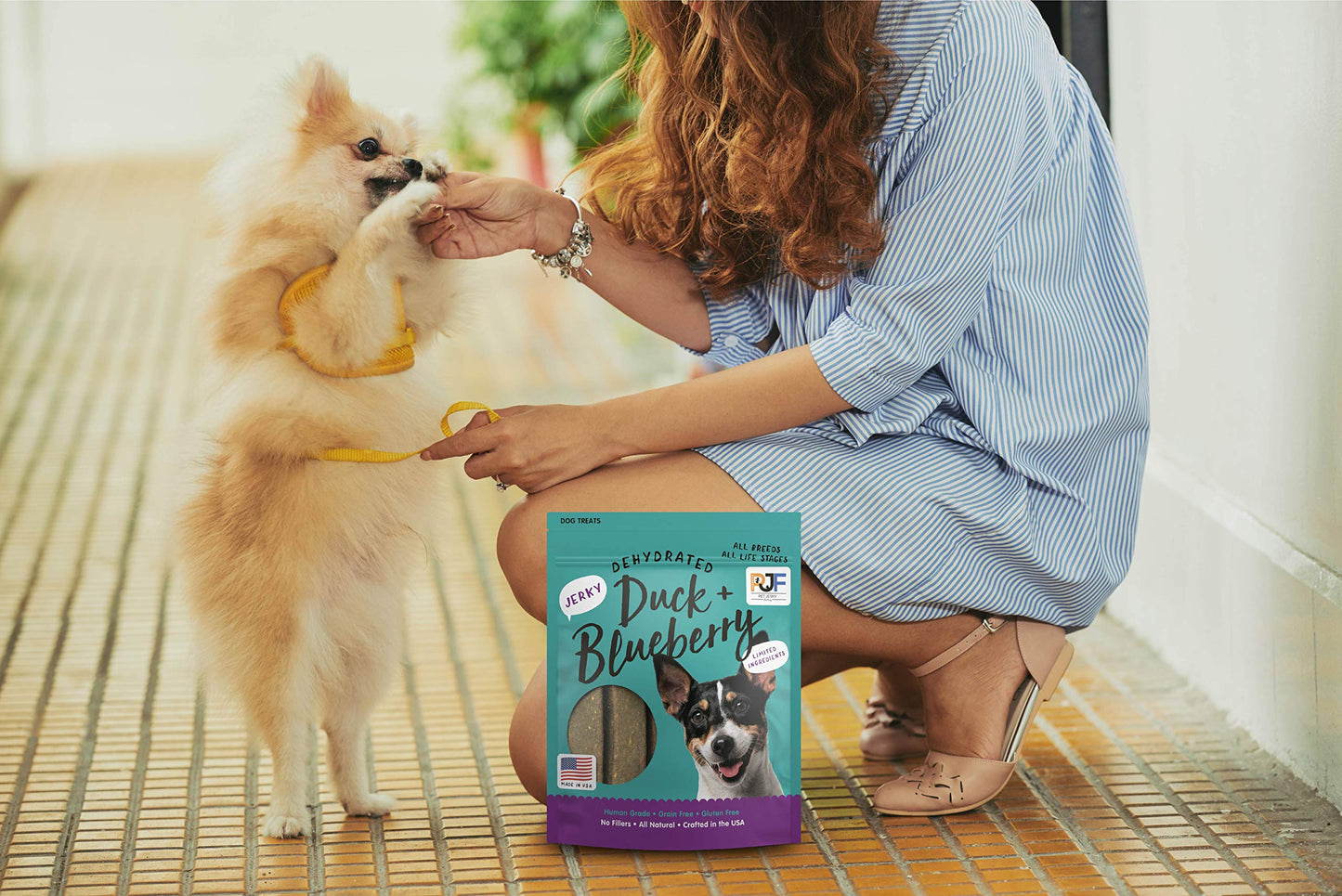 Pet Jerky Factory Premium Duck and Blueberry 12 oz. Dog Jerky Treats | 100% Human Grade | USA Made | High Protein | Grain Free | Limited Ingredients | No Filler | BHA-BHT Free | Soft-Tender