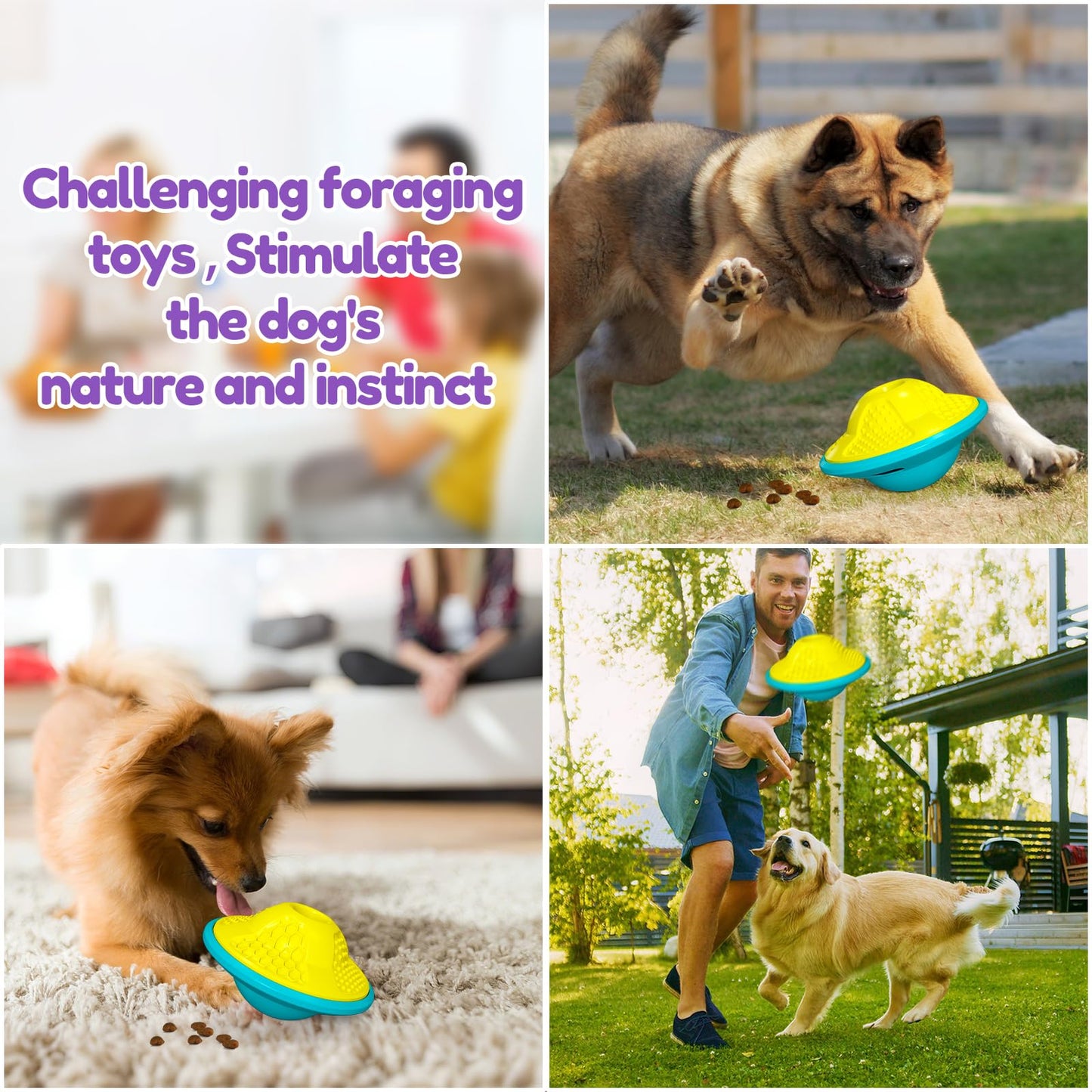 BoYoYo Interactive Dog Puzzle Toy for Smart, Dog Enrichment Toys to Keep Them Busy, Treat Dispensing Dogs Slow Feeder & Stimulating Dogs Toy