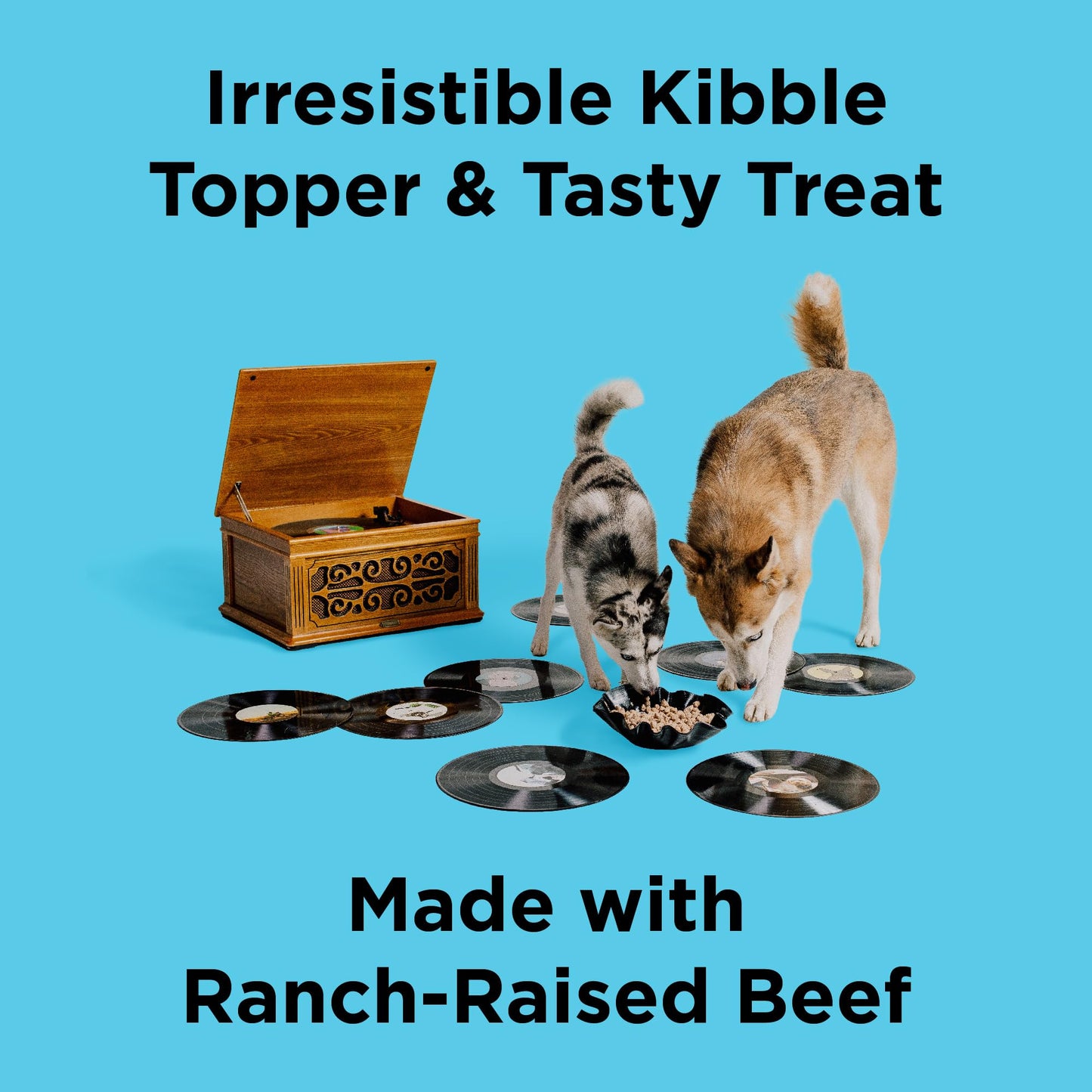 BIXBI Liberty Freeze Dried Dog Food Topper + Dog Treat, Beef Recipe, 4.5 oz - 98% Meat and Organs, No Fillers - Pantry-Friendly Raw Treat or Food Topper - USA Made in Small Batches