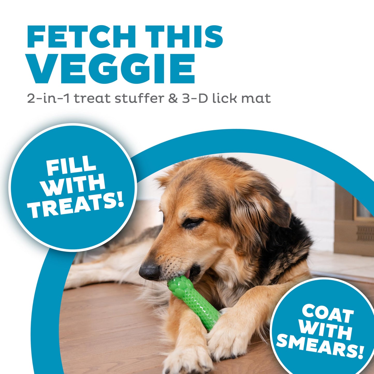 Outward Hound Asparagus Interactive Treat-Dispensing Dog Toy, Medium, Green