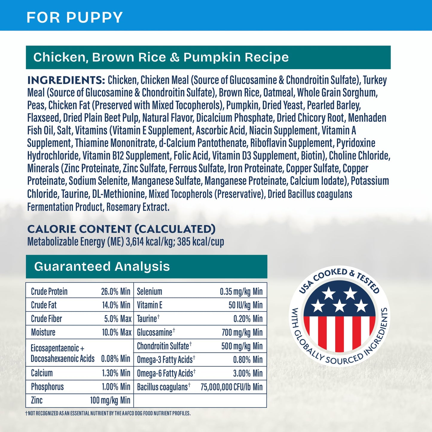 Natural Balance Health Protection Puppy Dry Dog Food – Whole Body Health, Easy on Digestion Dog Food Made with Chicken, Brown Rice & Pumpkin for Puppies - 4lbs.