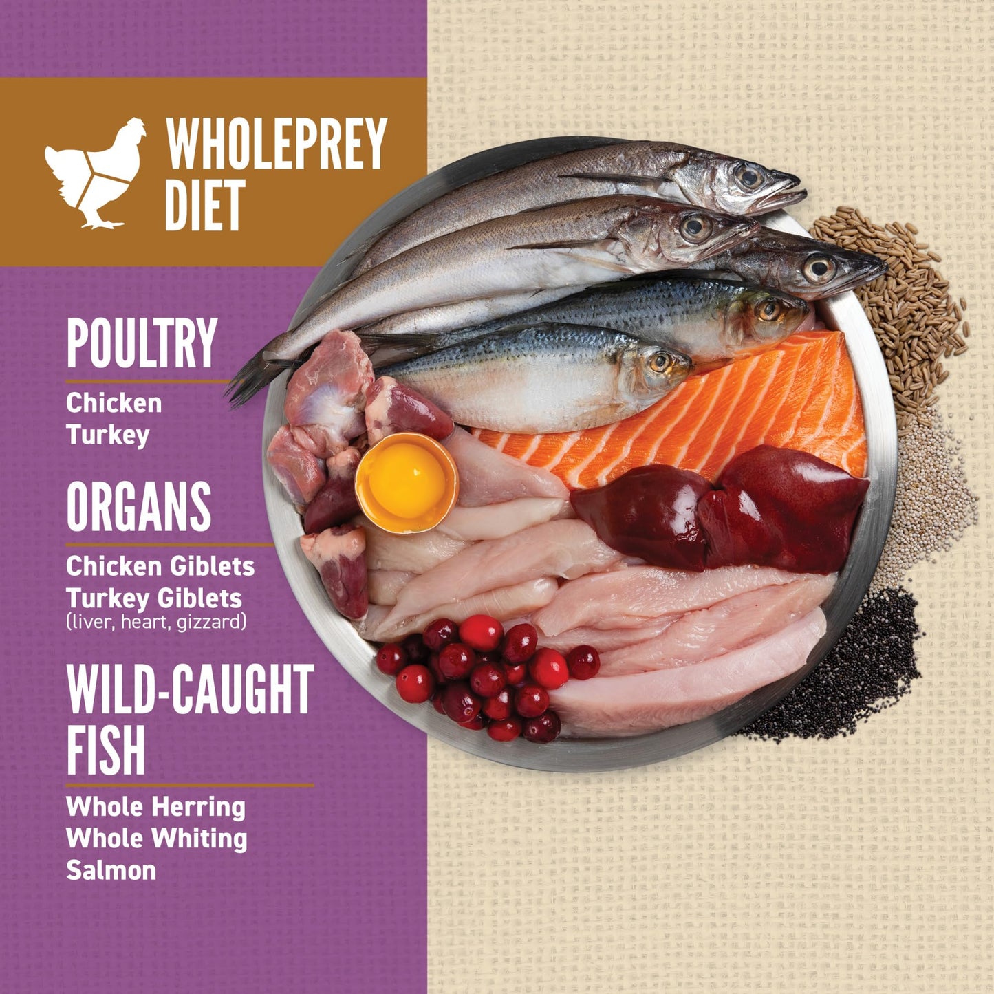 ORIJEN Amazing Grains High Protein Dry Dog Food Puppy Large Breed Recipe 22.5lb Bag