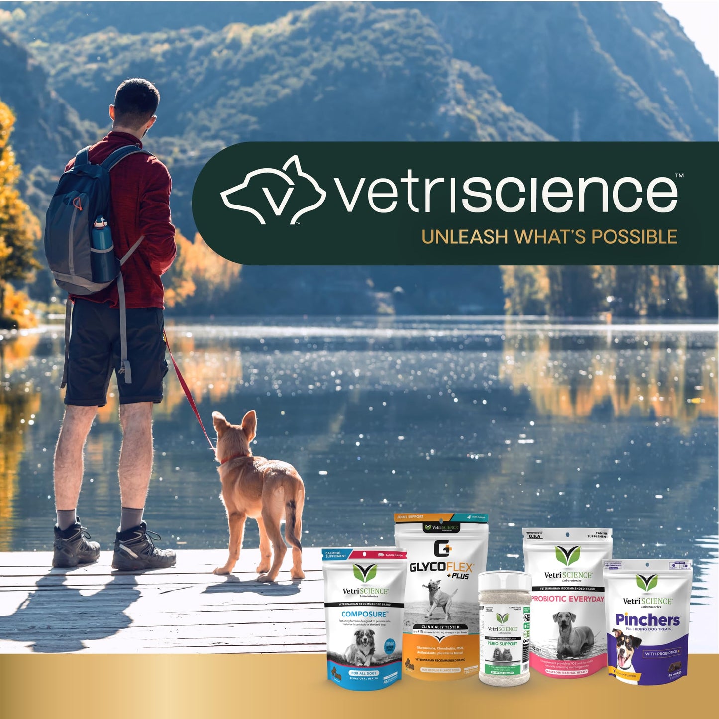 VetriScience Ultimate Strength Healthy Hip & Joint Chews, GlycoFlex Glucosamine, Chondroitin and Green-Lipped Mussel Joint Support Supplement for Dogs, Soothe Joint Discomfort, Duck, 60 Count
