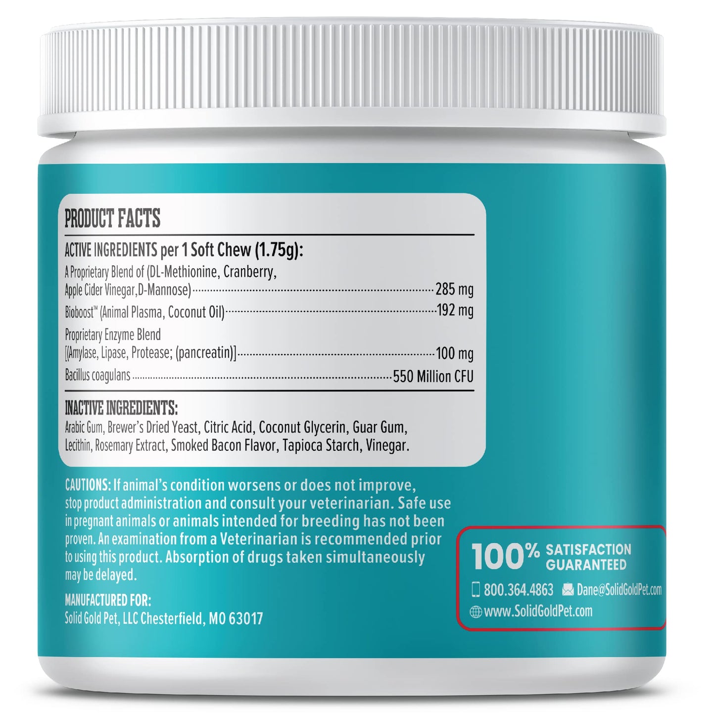 Solid Gold Dog Pee Grass Repair Chews - Dog Urine Neutralizer for Lawn w/Urinary Tract, Kidney, Bladder & pH Support to Reduce Grass Pee Spots & Burn - Pet Urine Neutralizer Treats - Bacon - 120ct