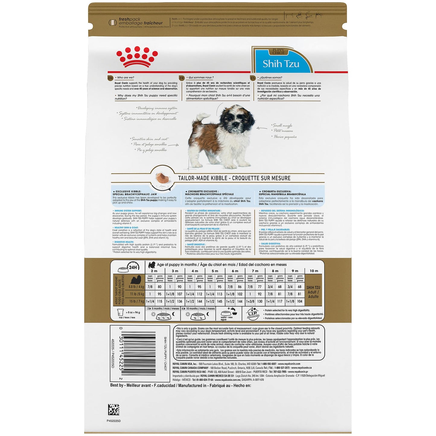 Royal Canin Breed Health Nutrition Shih Tzu Puppy Dry Dog Food, 2.5 lb Bag