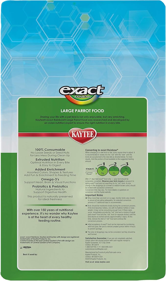 Kaytee Exact Rainbow Large Parrot,4 lb