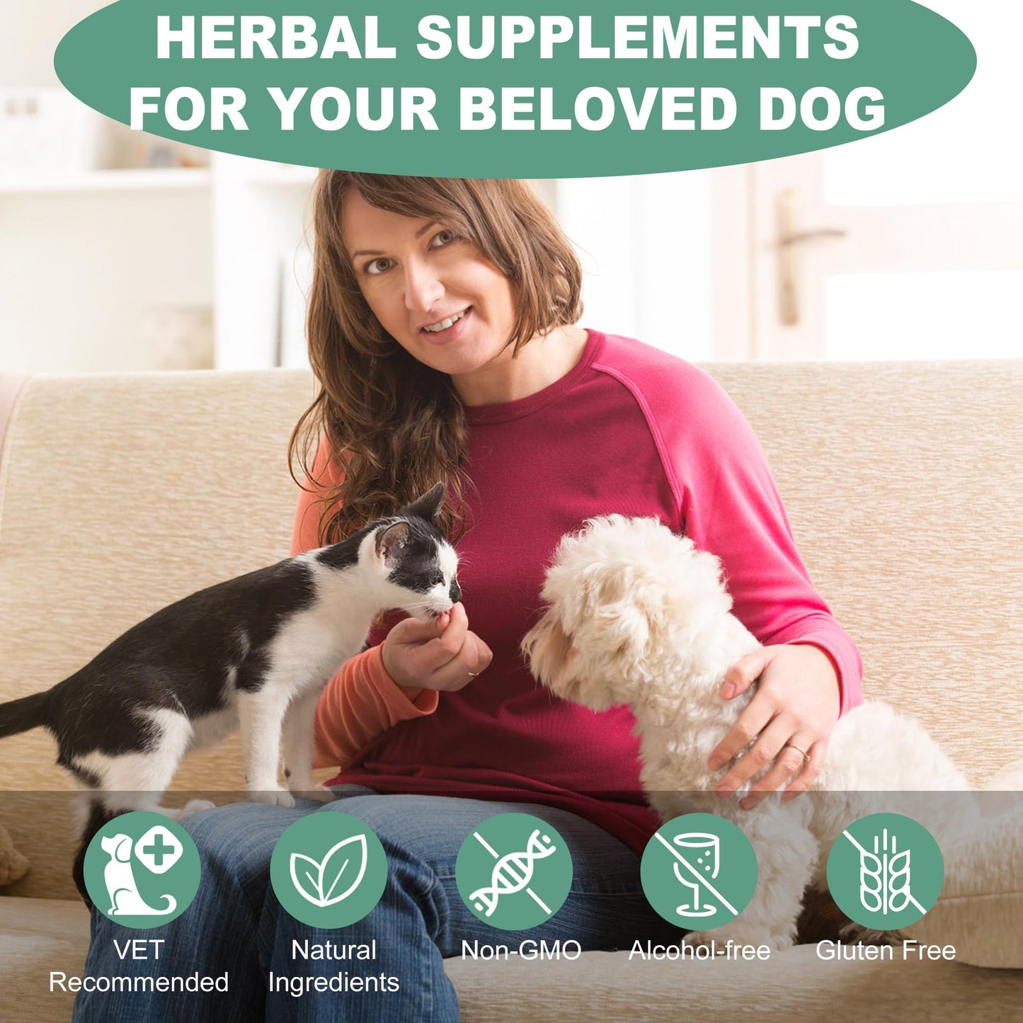 Seizure & Nervous System Support for Dogs and Cats – Herbal Drops with Valerian & Passionflower – Helps Calm Anxiety, Reduce Twitching & Support Brain Health (60mL)