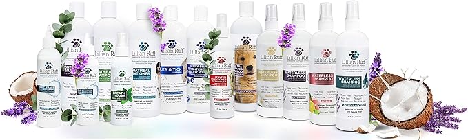 Lillian Ruff Calming Oatmeal Pet Conditioner for Dry Skin & Itch Relief with Aloe & Hydrating Essential Oils - Replenish Moisture & Deodorize - Dog Conditioner Normal/Sensitive Skin (Gallon & Pump)