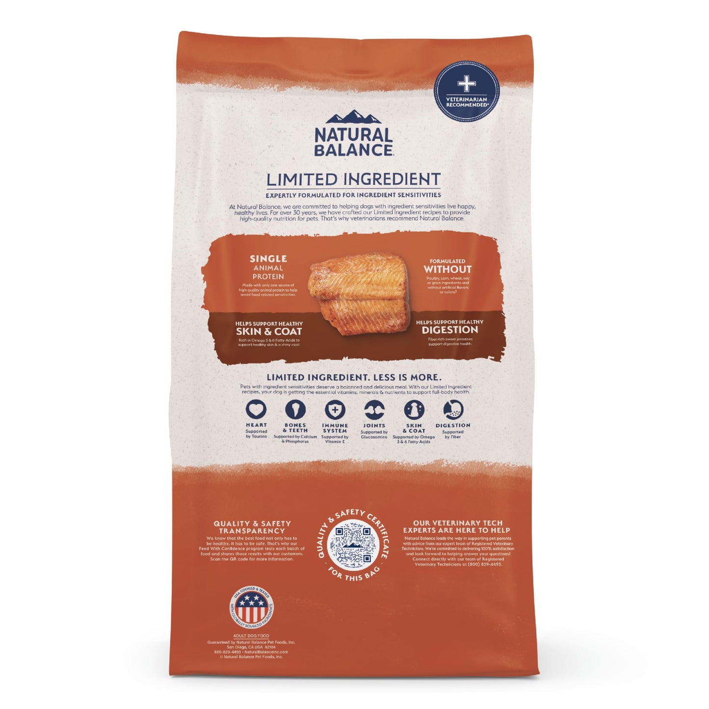 Natural Balance Limited Ingredient Adult Grain-Free Dry Dog Food, Salmon & Sweet Potato Recipe, 24 Pound (Pack of 1)