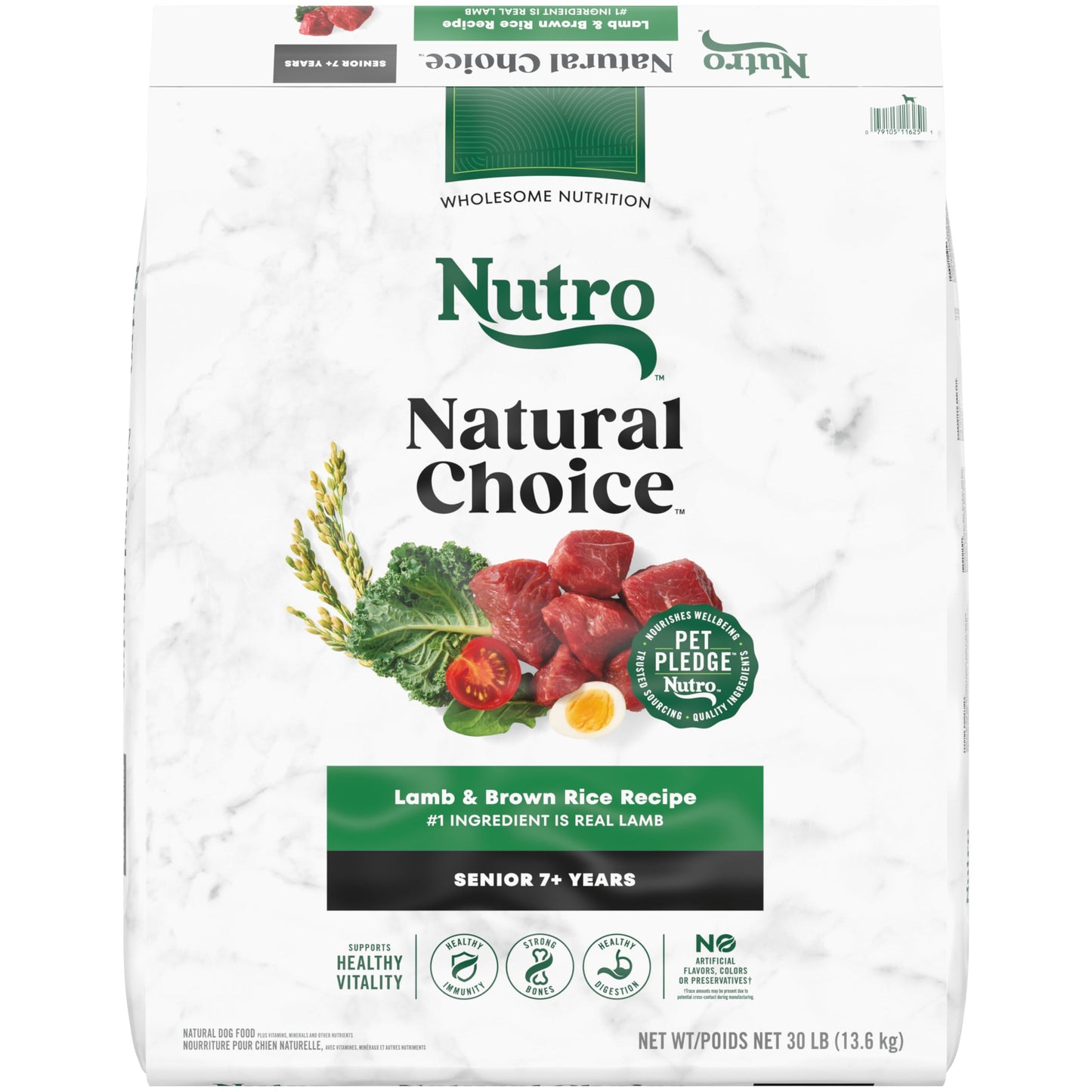 Nutro Natural Choice Senior Dry Dog Food, Lamb and Brown Rice Recipe, 30 lbs.