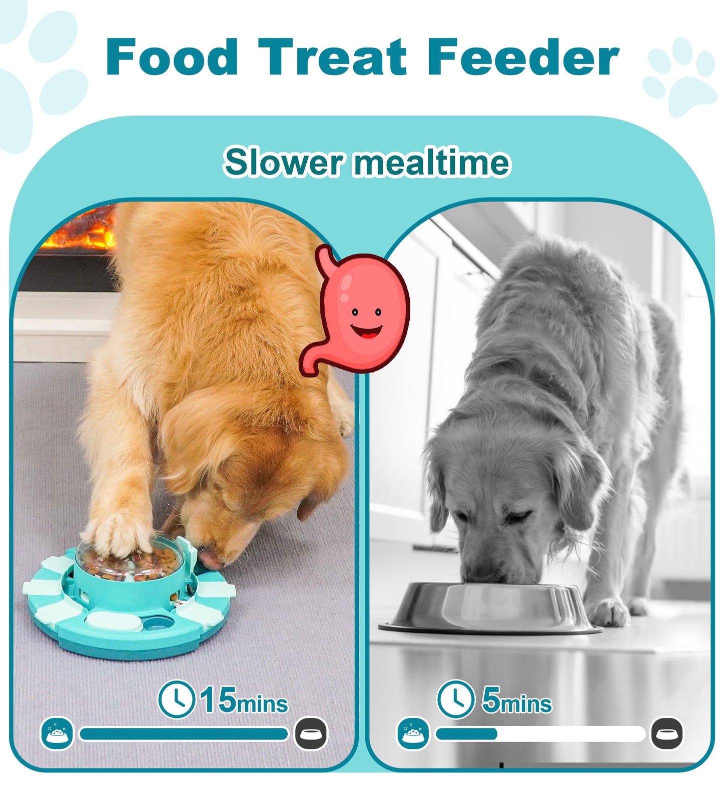 Aluckmao Dog Puzzle Toy, Food Treat Feeder, Mental Stimulation