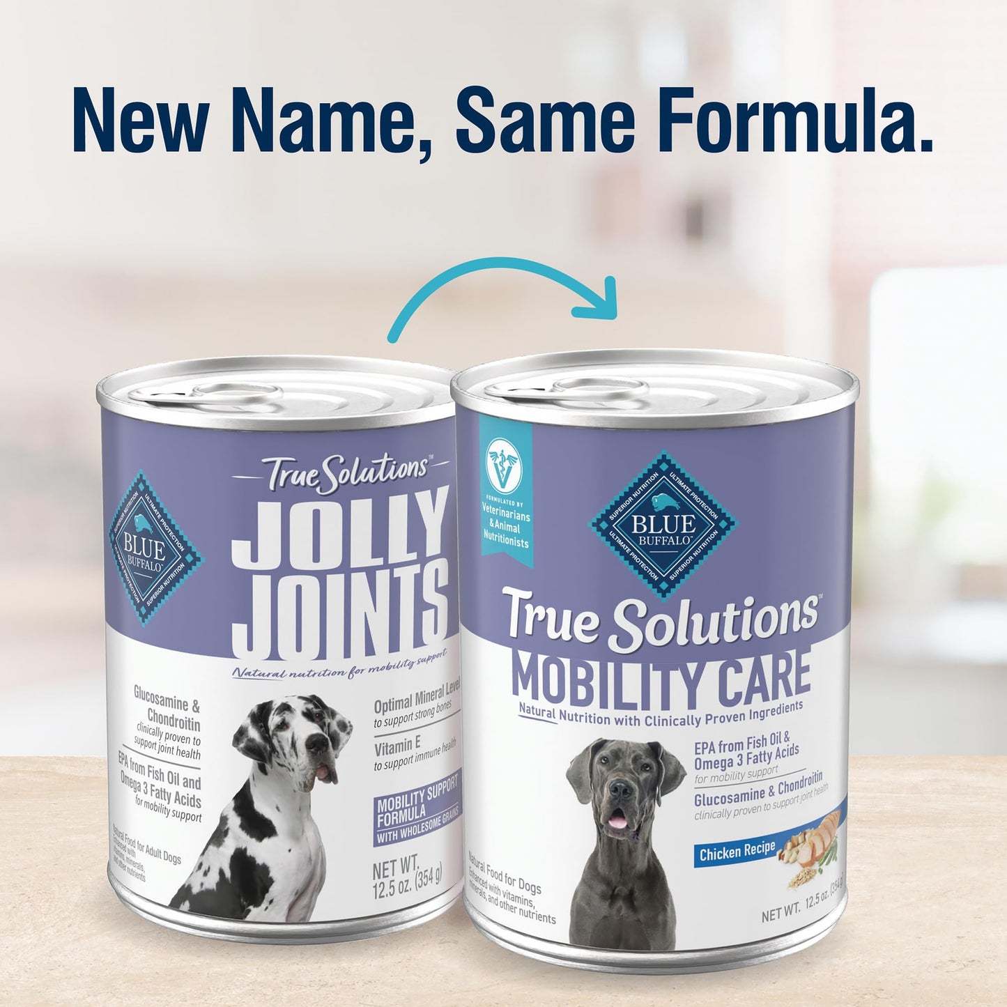 Blue Buffalo True Solutions Mobility Care Wet Dog Food for Adult Dogs, Made with Natural Ingredients, Chicken, 12.5-oz. cans (12 Count)