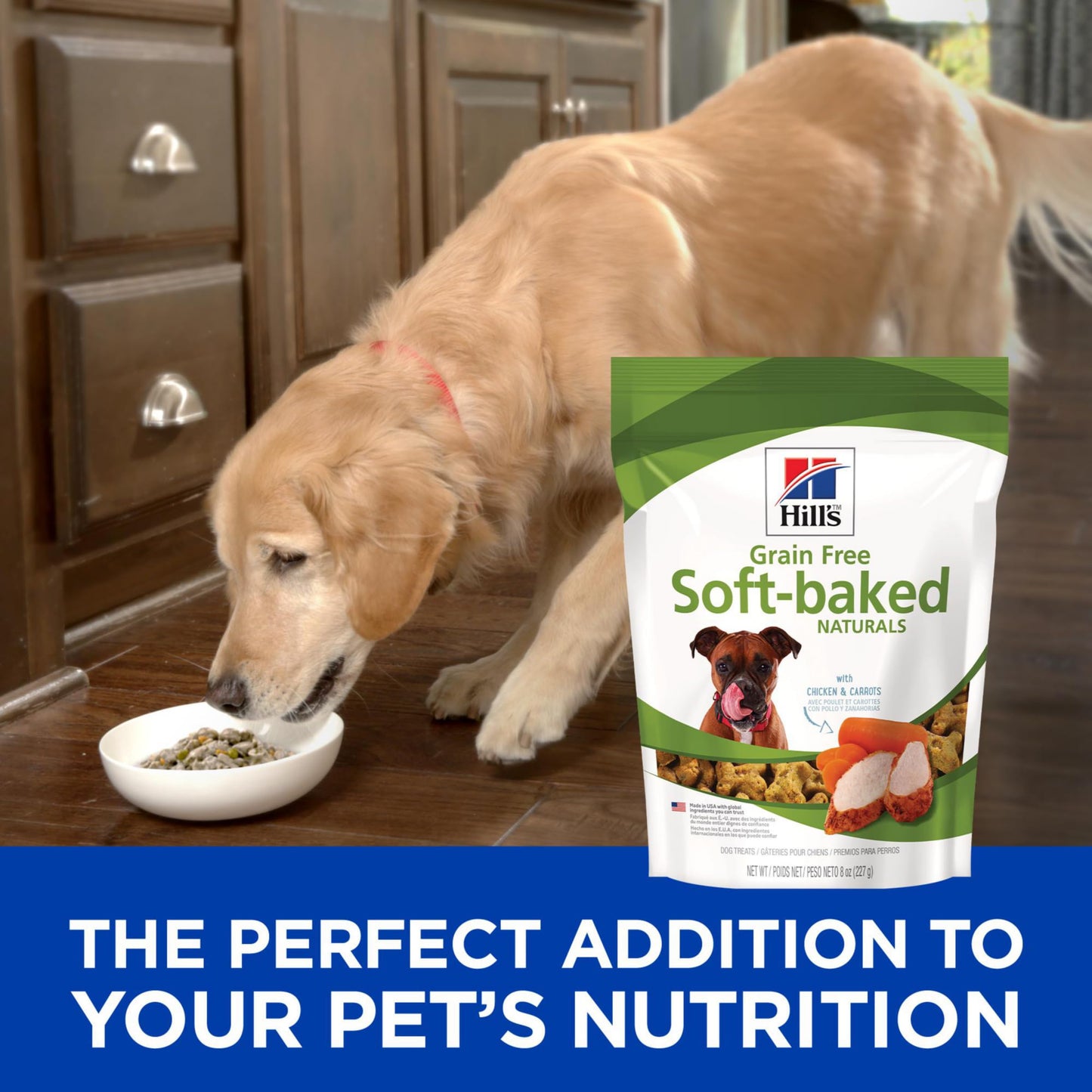 Hill's Grain Free Soft Baked Naturals, All Life Stages, Great Taste, Dog Treats, Chicken & Carrots, 8 oz Bag