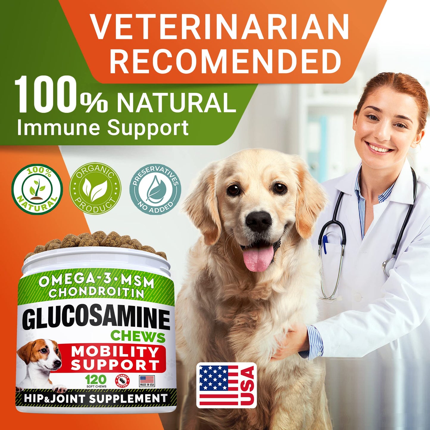 Allergy Relief + Glucosamine for Dogs Bundle - Dog Itchy Skin Treatment + Joint Pain Relief - Omega 3 + Chondroitin, MSM - Itchy Skin, Shedding, Hot Spots + Hip & Joint Care - 300ct - Made in USA