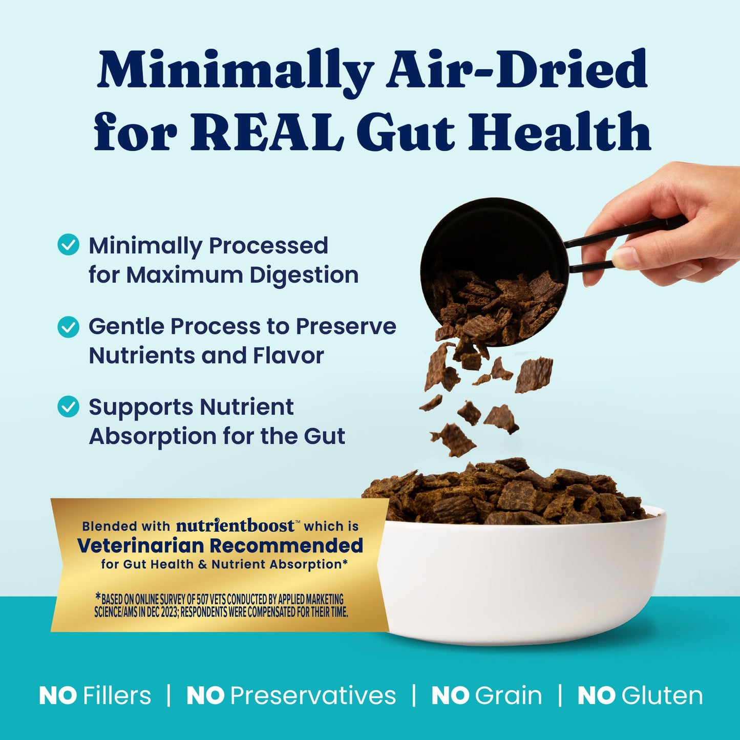 Solid Gold Air Dried Dog Food Toppers for Dry Food - Healthy Dog Treats w/Real Beef & Superfoods - Serve as a Complete Meal, Topper or Treats - Supports Muscle Growth, Immunity & Digestion - 1lb