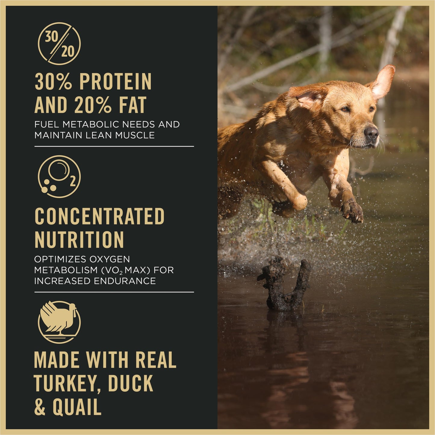 Purina Pro Plan Sport Performance 30/20 Turkey Duck Quail Formula Dry Dog Food, High Protein Dog Food - 33 lb. Bag