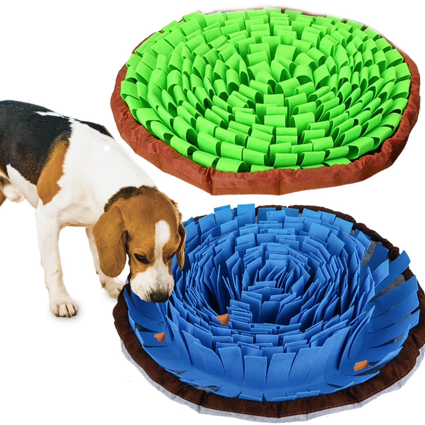 DiDiBirDi 2-Pack Snuffle Mat for Dogs, Adjustable Size Encourages Natural Foraging Skills for Cat and Rabbit or Other Pet