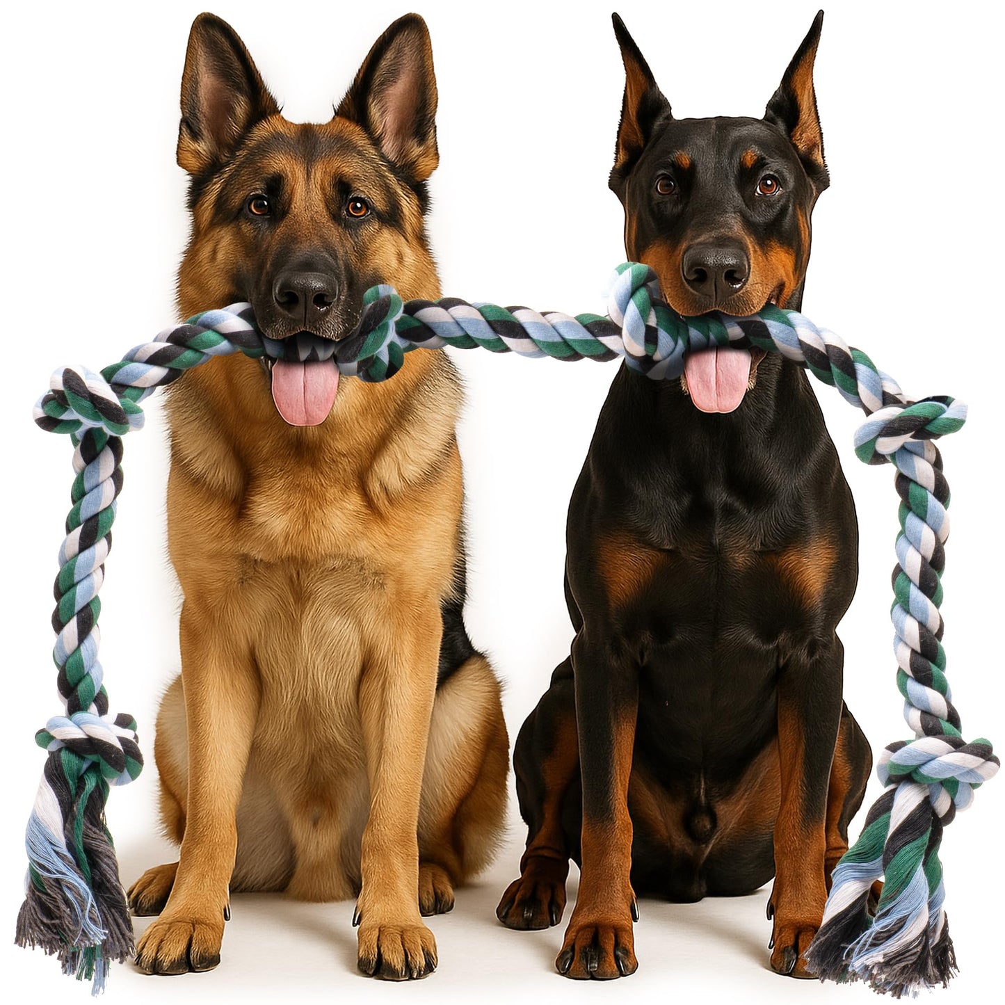 Giant Dog Rope Toys for Extra Large Dogs - 42 Inch, 6 Knot Tough Rope Chew Toys for Large Dogs - Benefits Non-Profit Animal Rescue - Indestructible Dog Toy for Aggressive Chewers