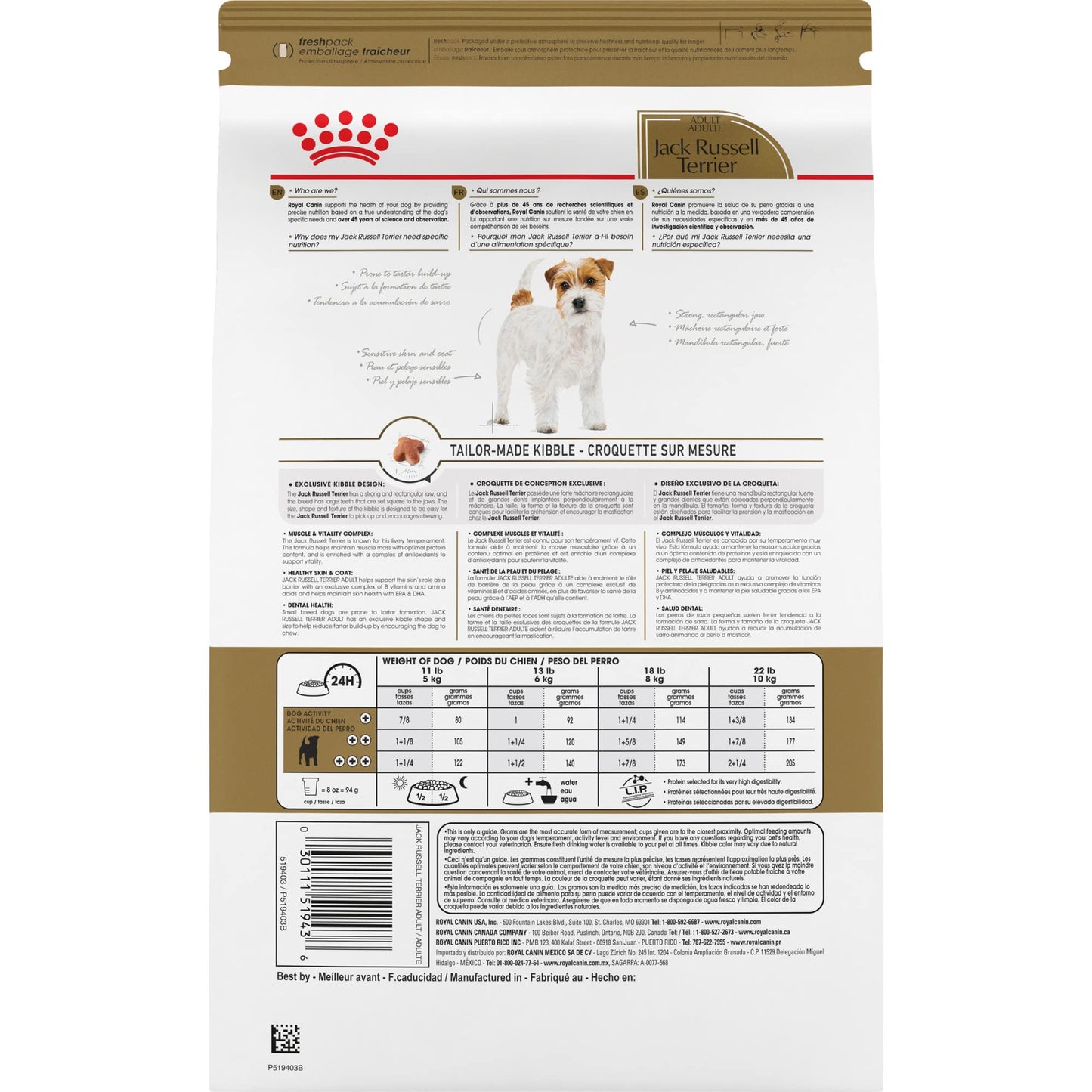 Royal Canin Jack Russell Terrier Adult Dry Dog Food, 10 lb bag